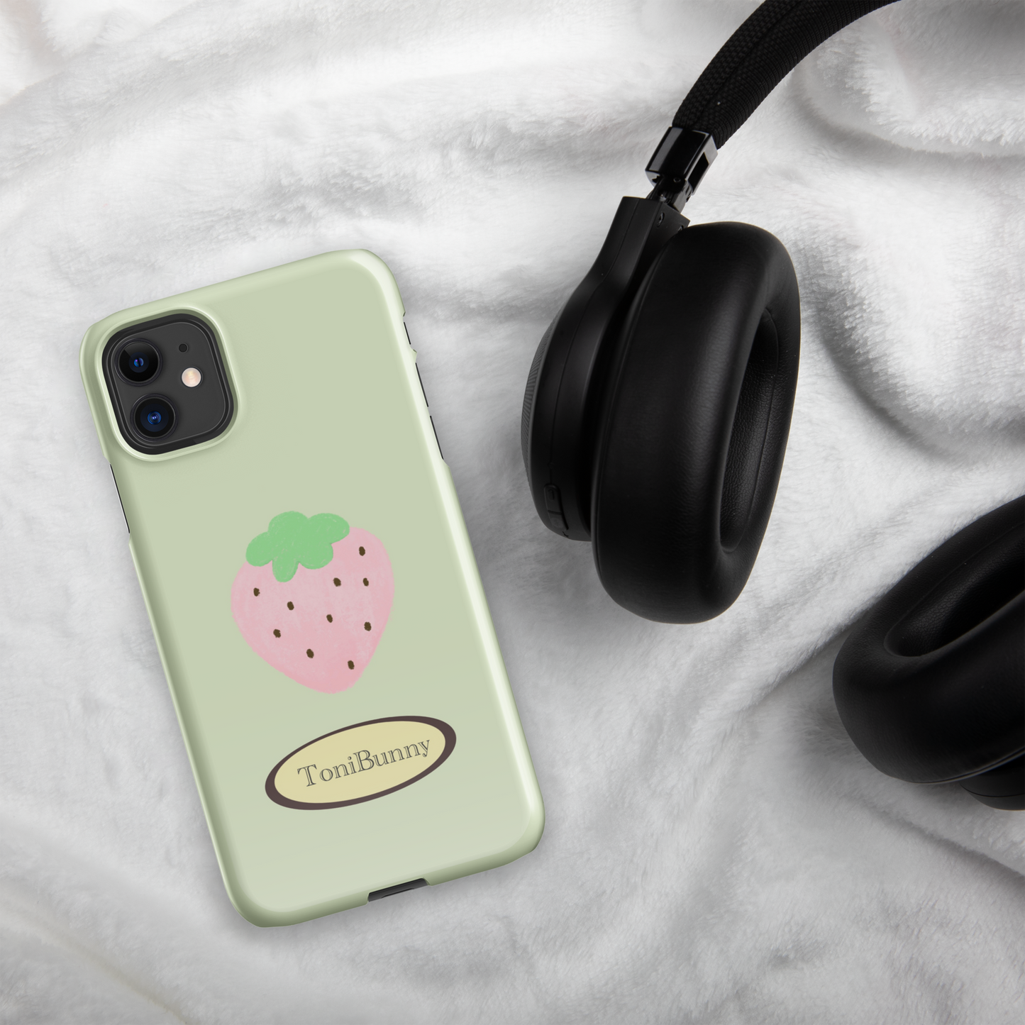 π Green Strawberry iPhone Tough Case π
