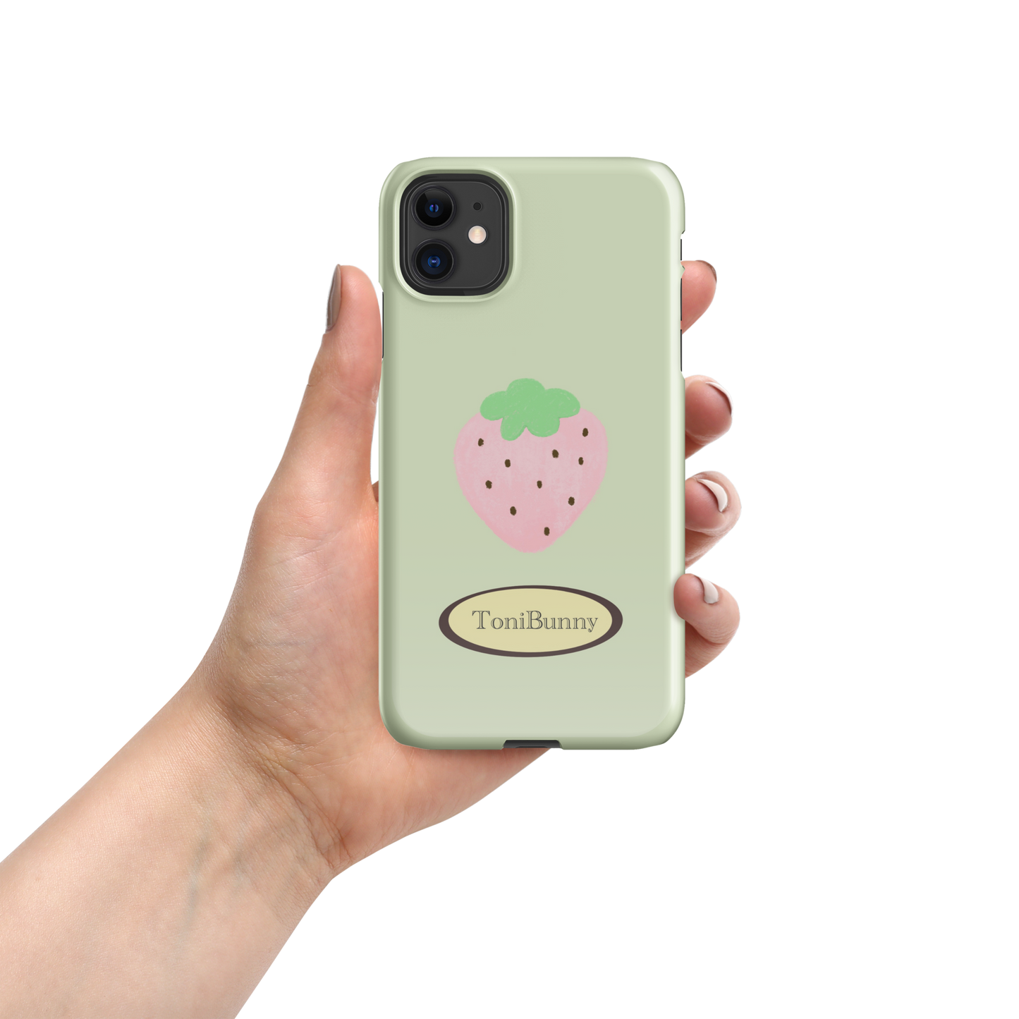 π Green Strawberry iPhone Tough Case π