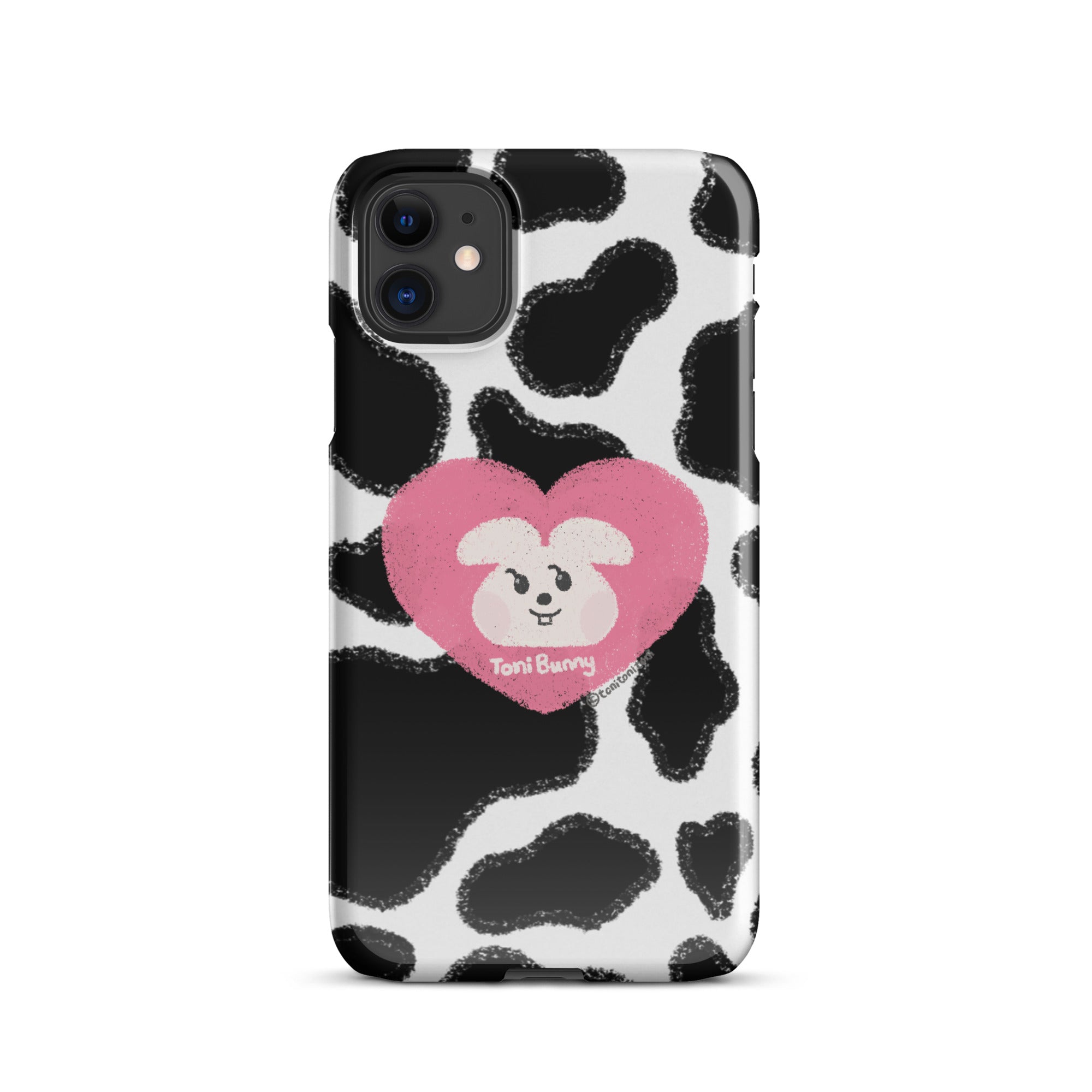 💖 ToniBunny Pink Heart Logo Cow Print Edition iPhone Snap Case 💖 💖 ToniBunny Pink Heart Logo Cow Print Edition iPhone Snap Case 💖