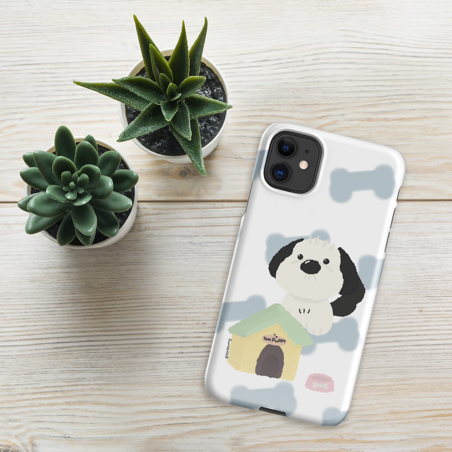 🐾 Blue Pattern ToniPuppy iPhone Snap Case 🐾