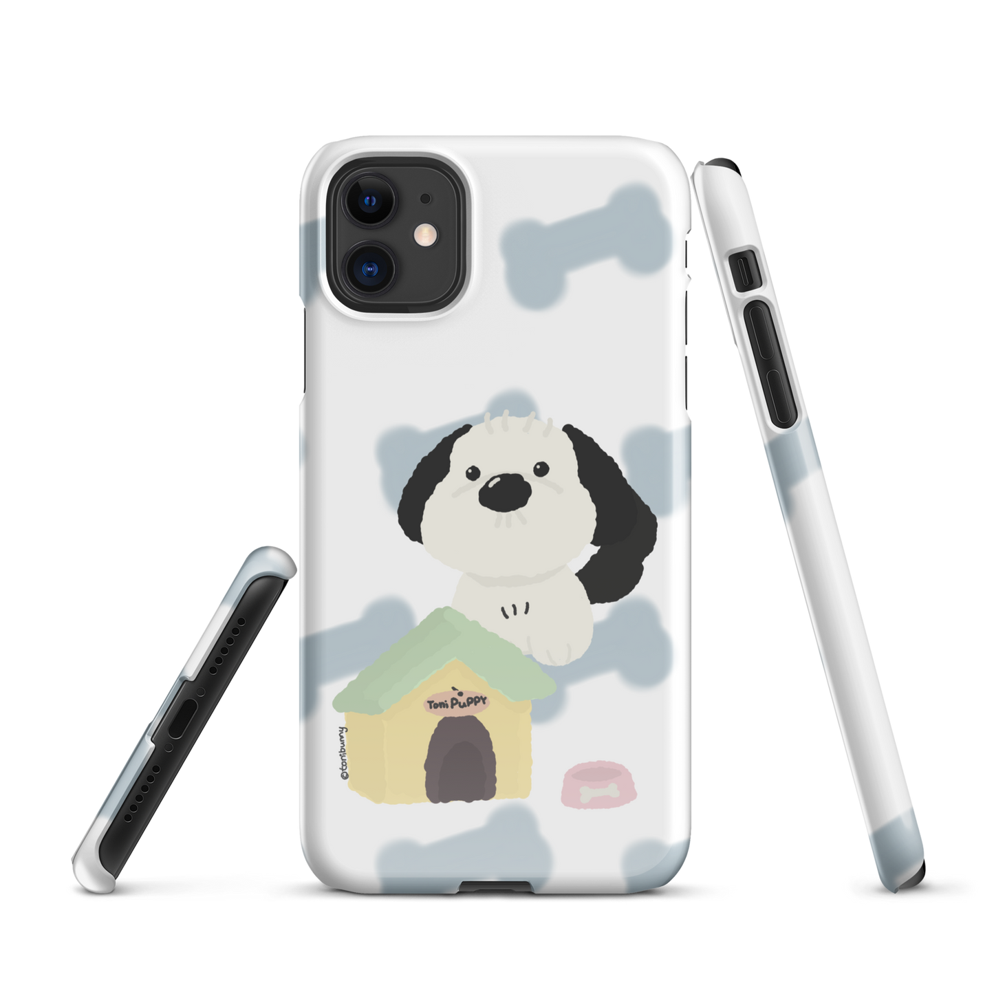 🐾 Blue Pattern ToniPuppy iPhone Snap Case 🐾