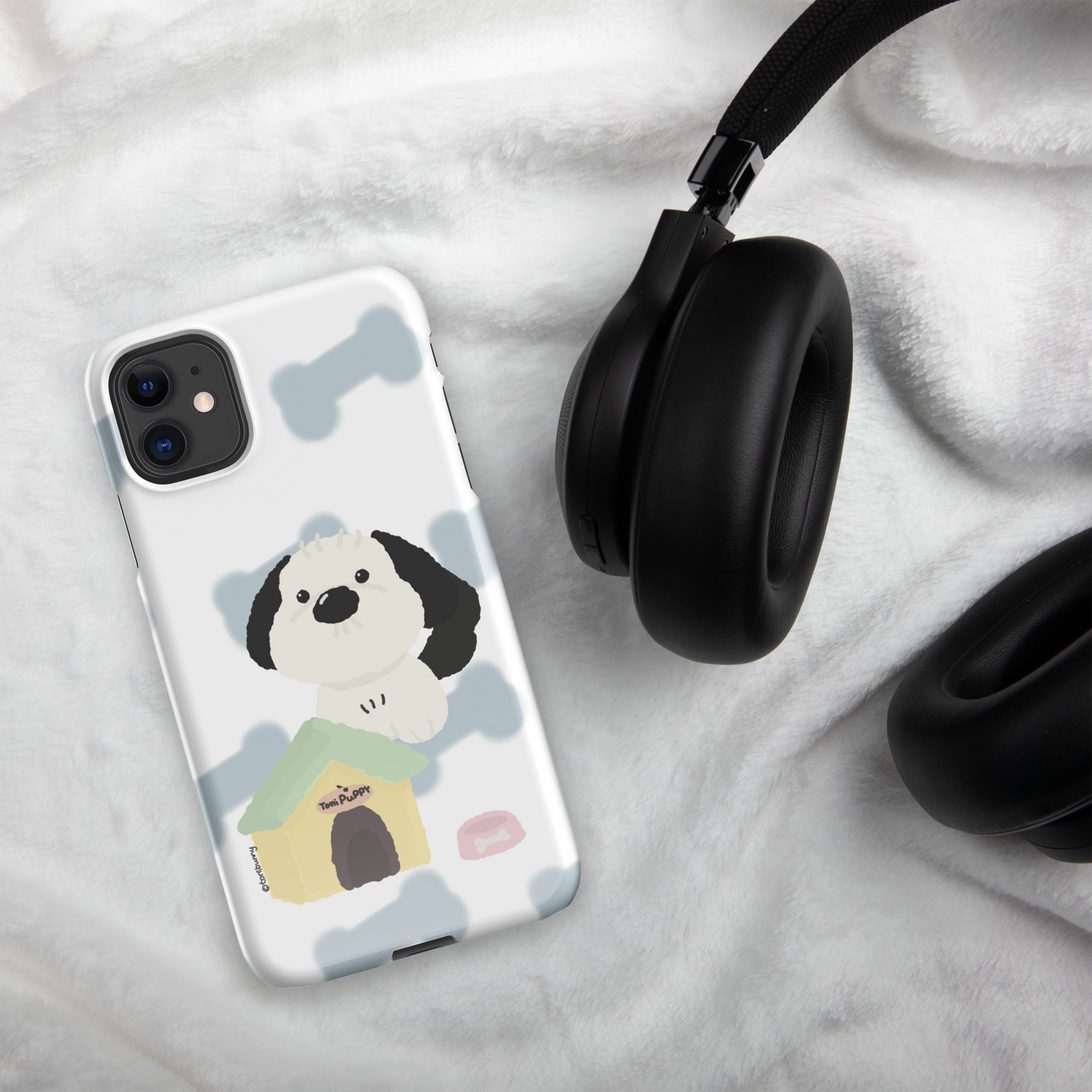 🐾 Blue Pattern ToniPuppy iPhone Snap Case 🐾