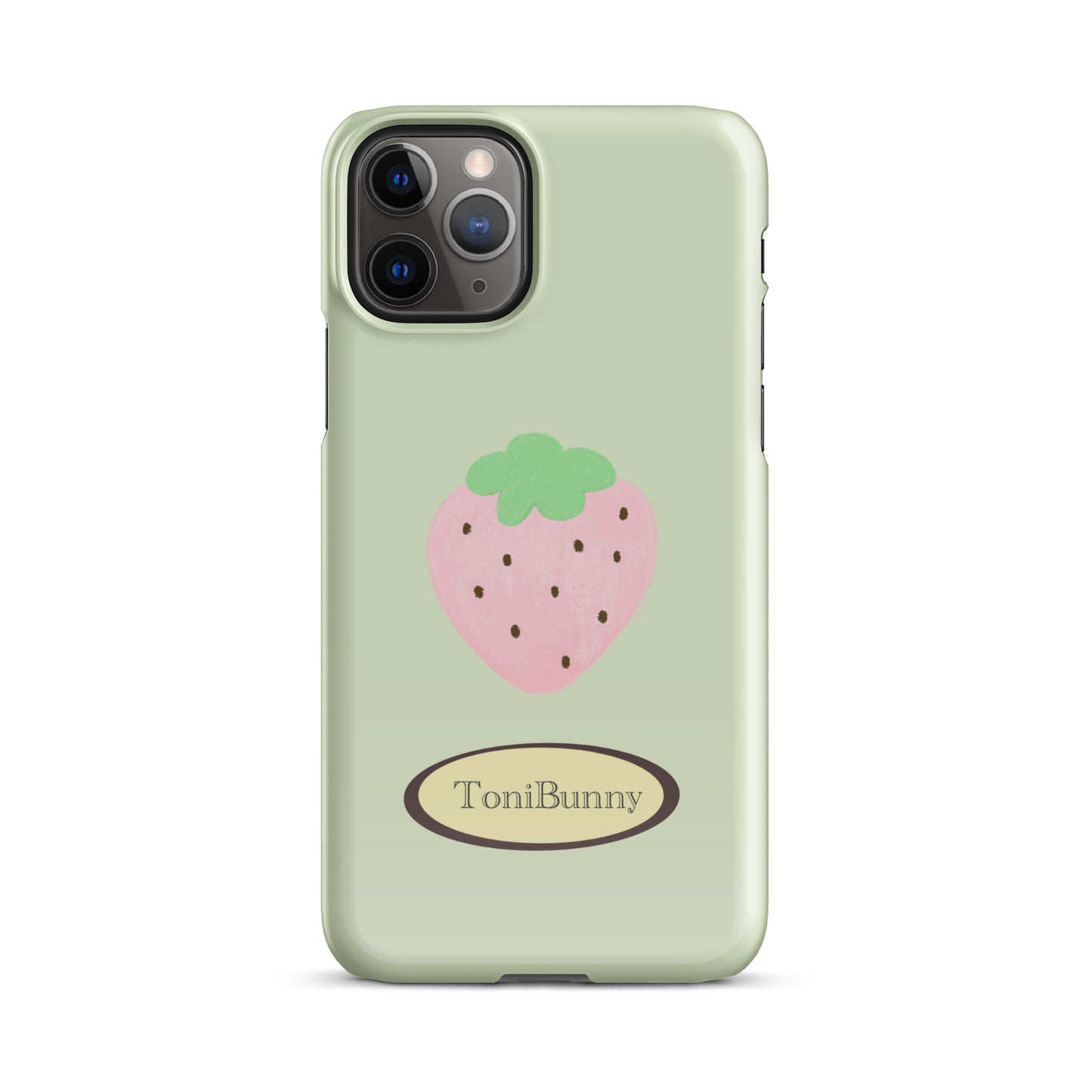 π Green Strawberry iPhone Snap Case π