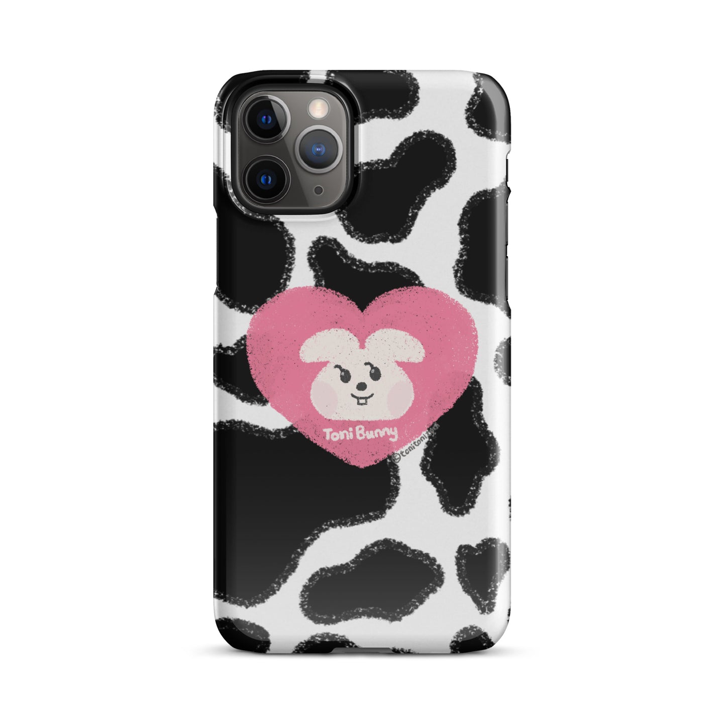 π ToniBunny Pink Heart Logo Cow Print Edition iPhone Snap Case π