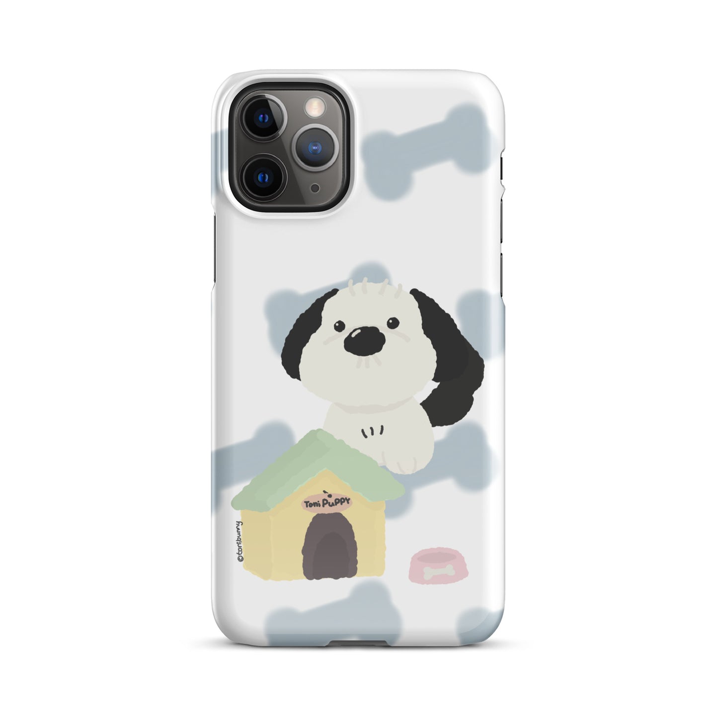 🐾 Blue Pattern ToniPuppy iPhone Snap Case 🐾