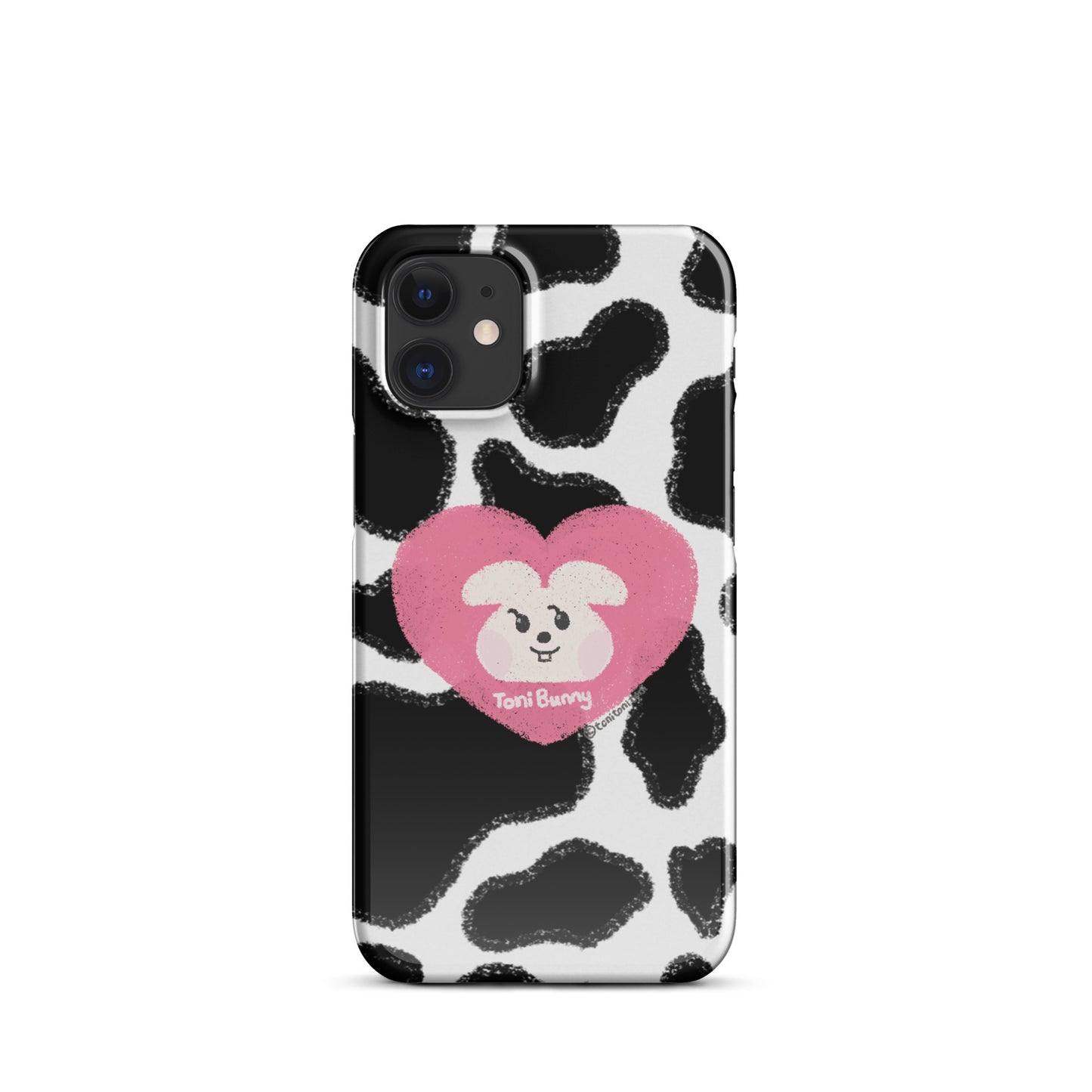 π ToniBunny Pink Heart Logo Cow Print Edition iPhone Snap Case π