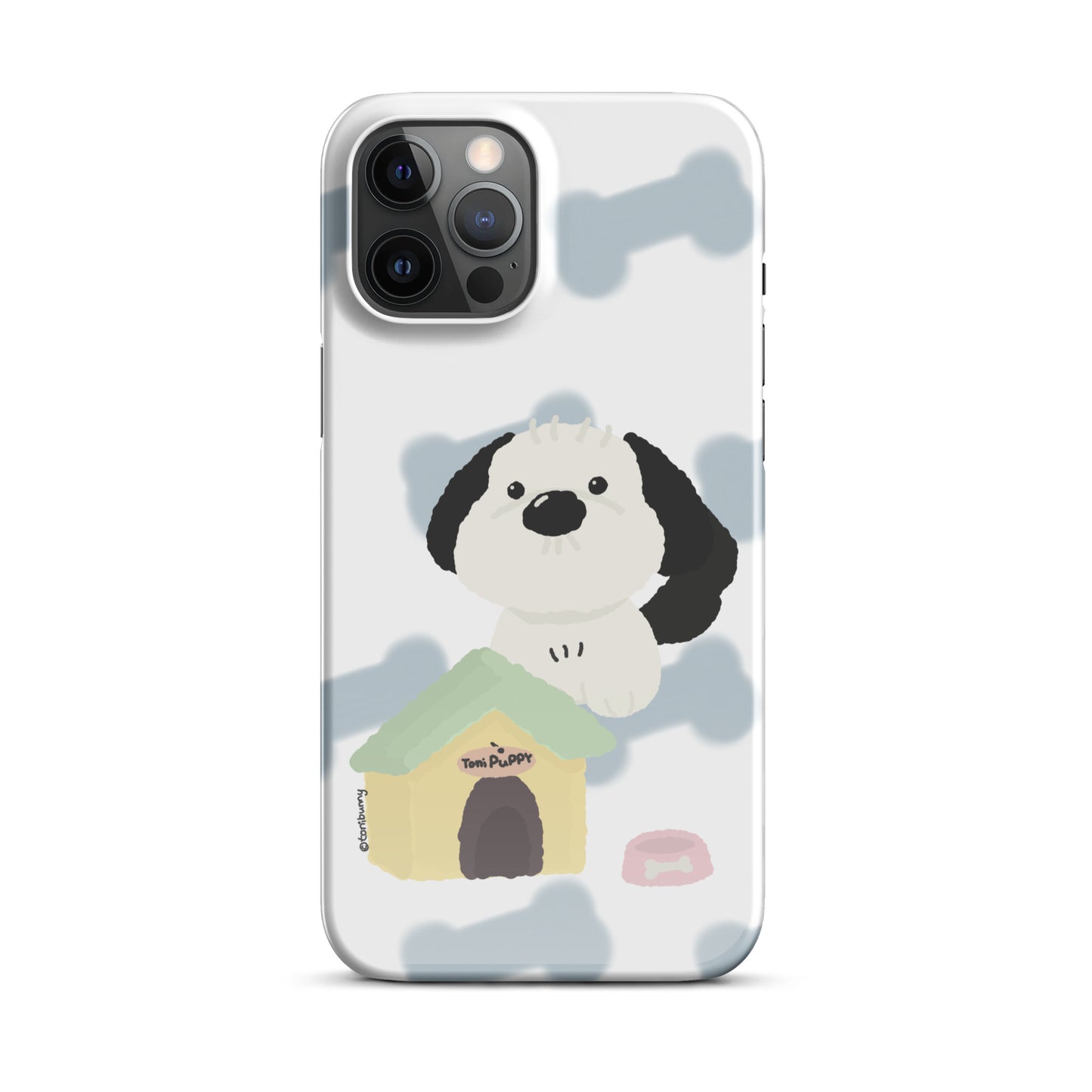 🐾 Blue Pattern ToniPuppy iPhone Snap Case 🐾