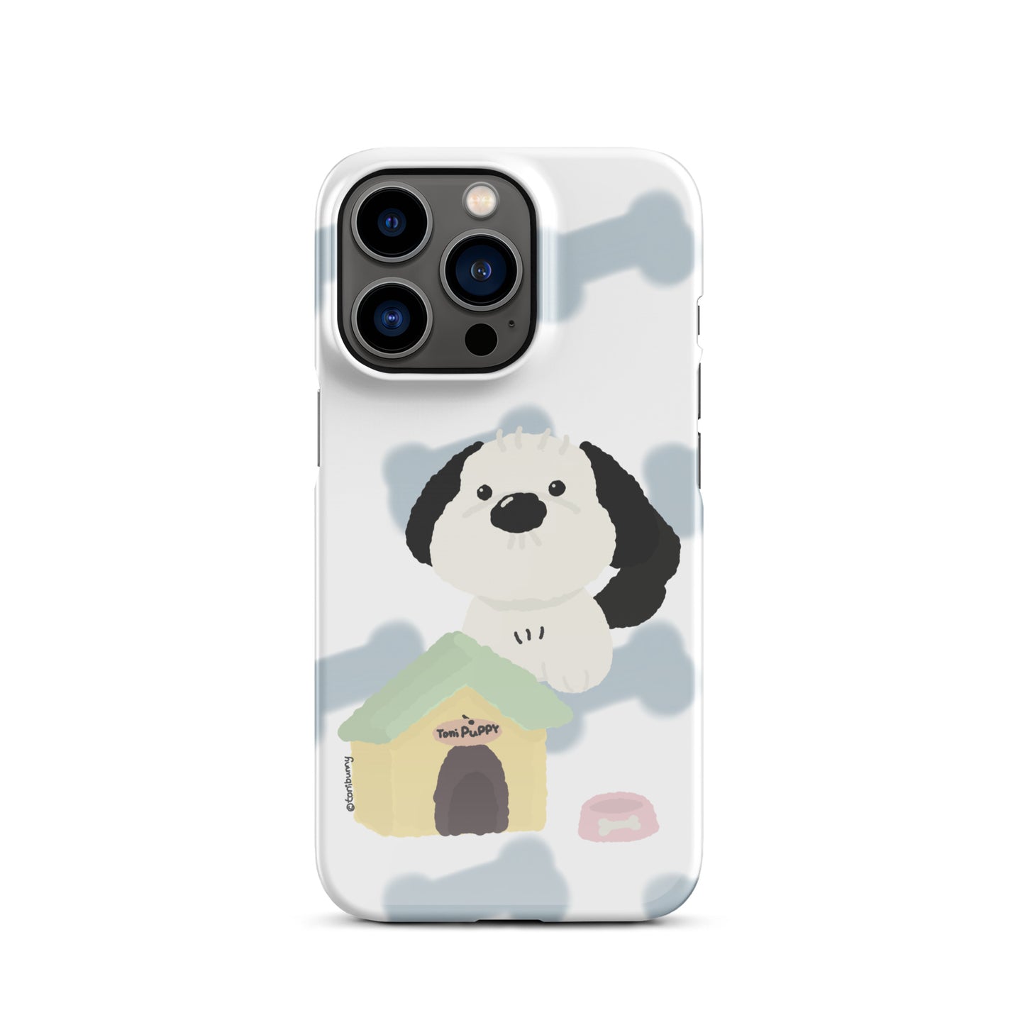 🐾 Blue Pattern ToniPuppy iPhone Snap Case 🐾