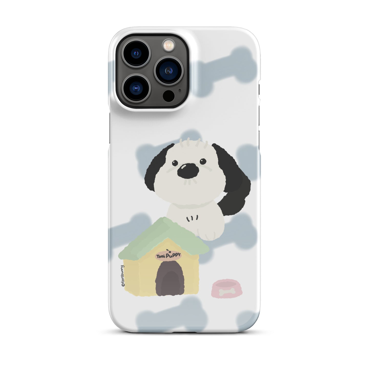 🐾 Blue Pattern ToniPuppy iPhone Snap Case 🐾