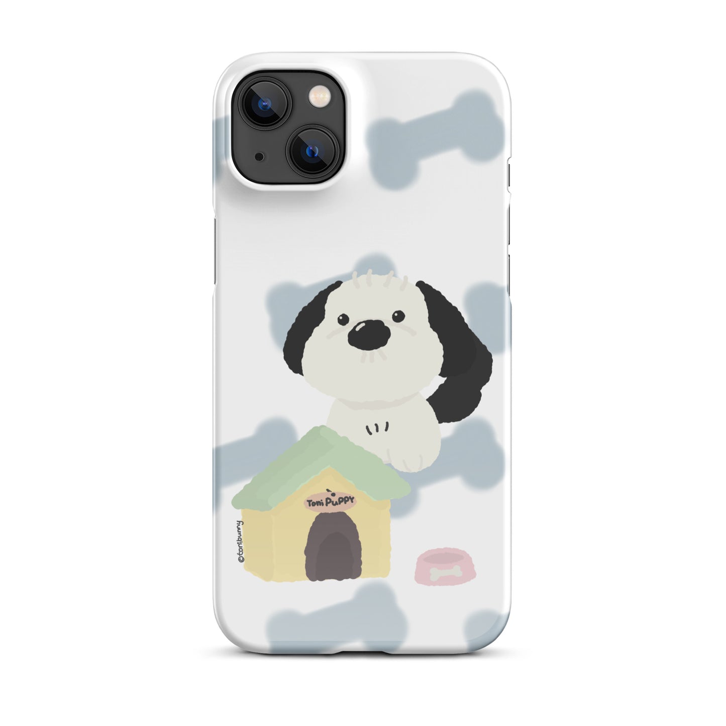 🐾 Blue Pattern ToniPuppy iPhone Snap Case 🐾