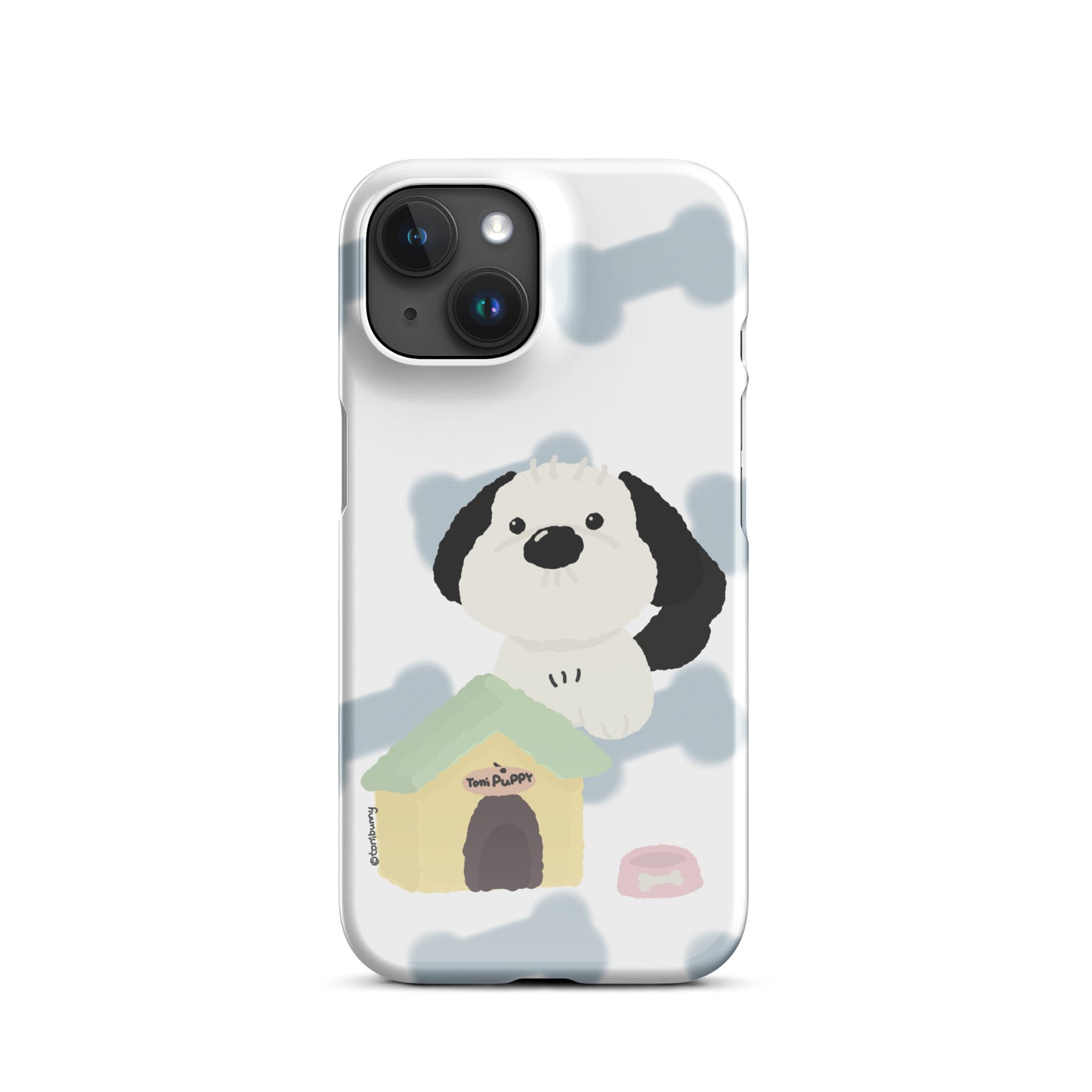 🐾 Blue Pattern ToniPuppy iPhone Snap Case 🐾