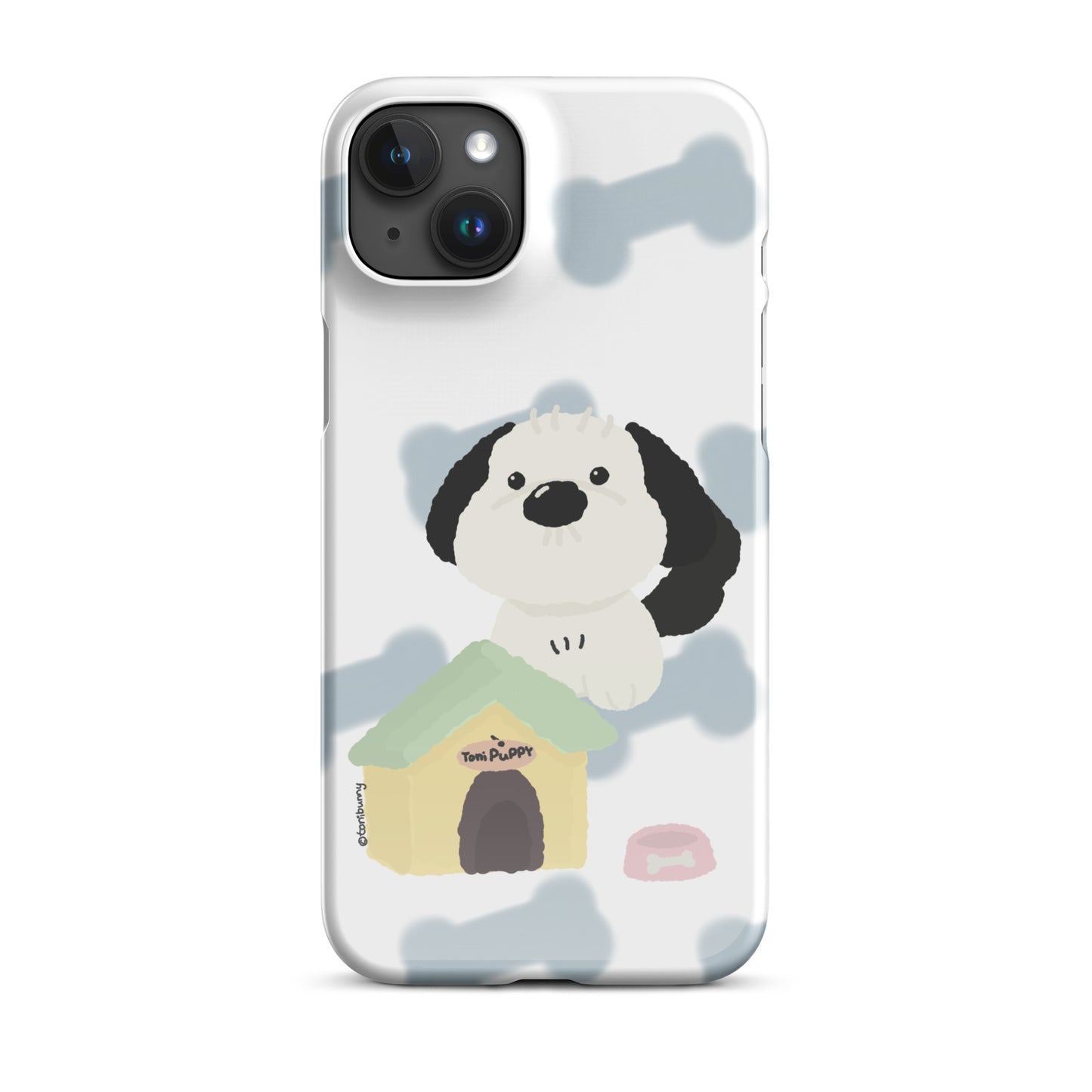 🐾 Blue Pattern ToniPuppy iPhone Snap Case 🐾