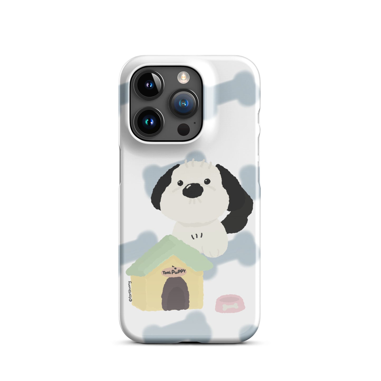 🐾 Blue Pattern ToniPuppy iPhone Snap Case 🐾