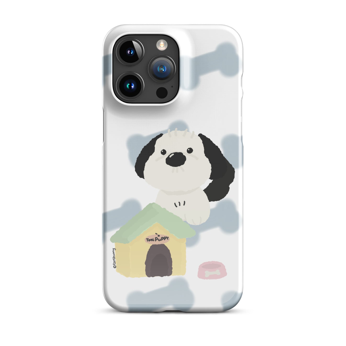 🐾 Blue Pattern ToniPuppy iPhone Snap Case 🐾