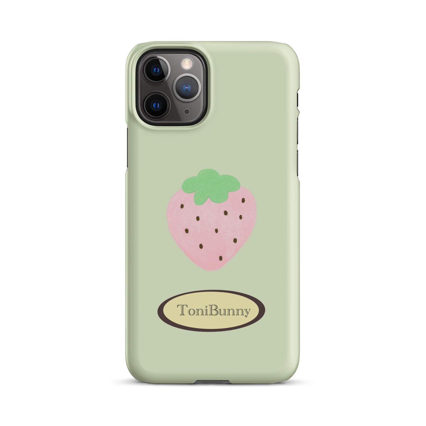 π Green Strawberry iPhone Snap Case π
