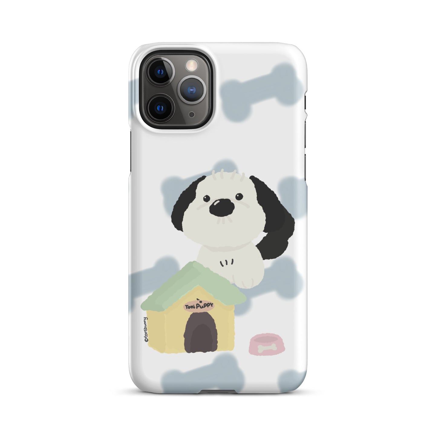 🐾 Blue Pattern ToniPuppy iPhone Snap Case 🐾