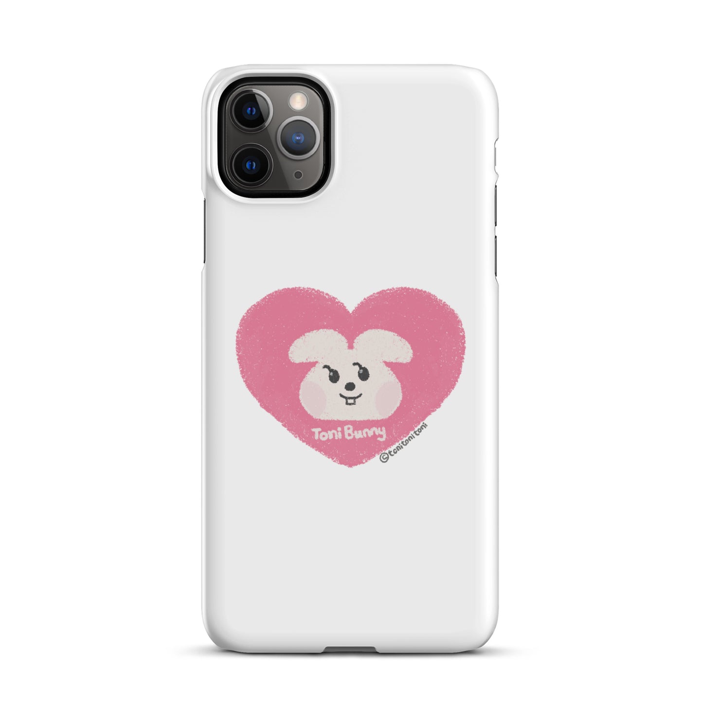 π ToniBunny Pink Heart iPhone Snap Case π