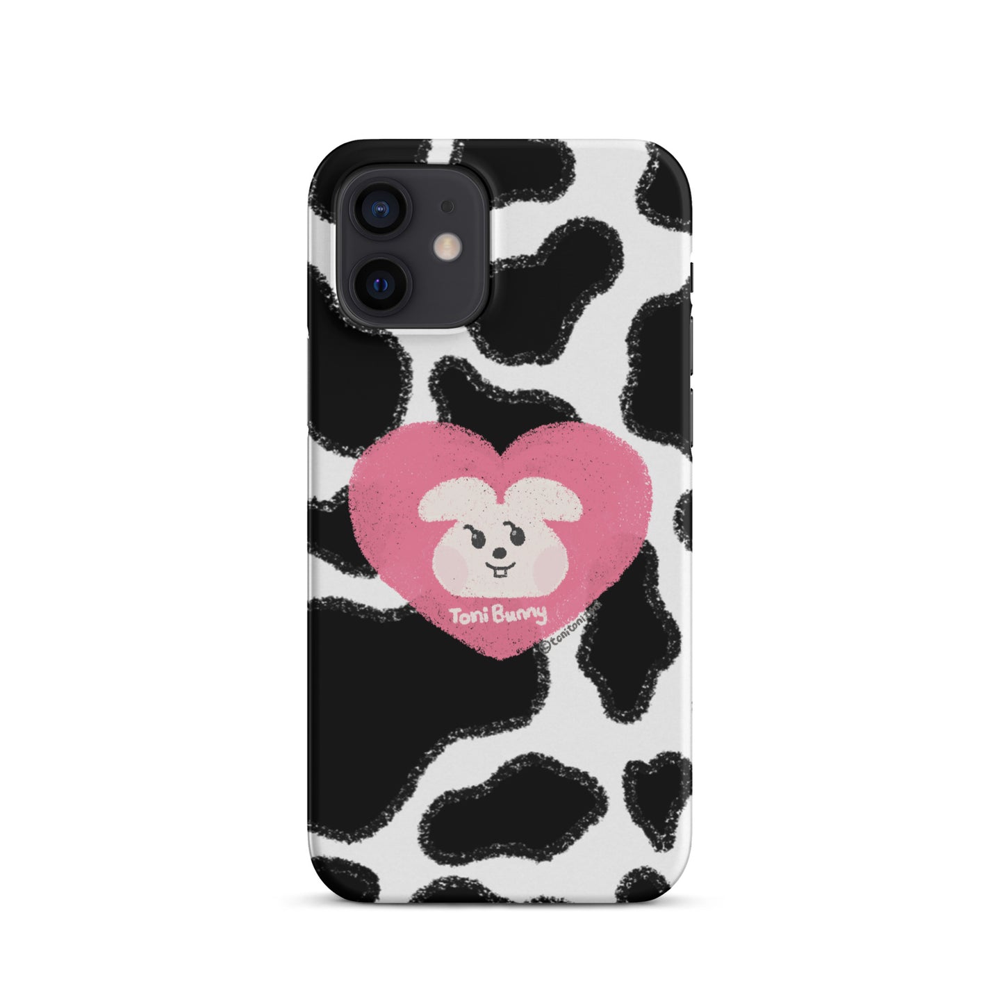 π ToniBunny Pink Heart Logo Cow Print Edition iPhone Snap Case π