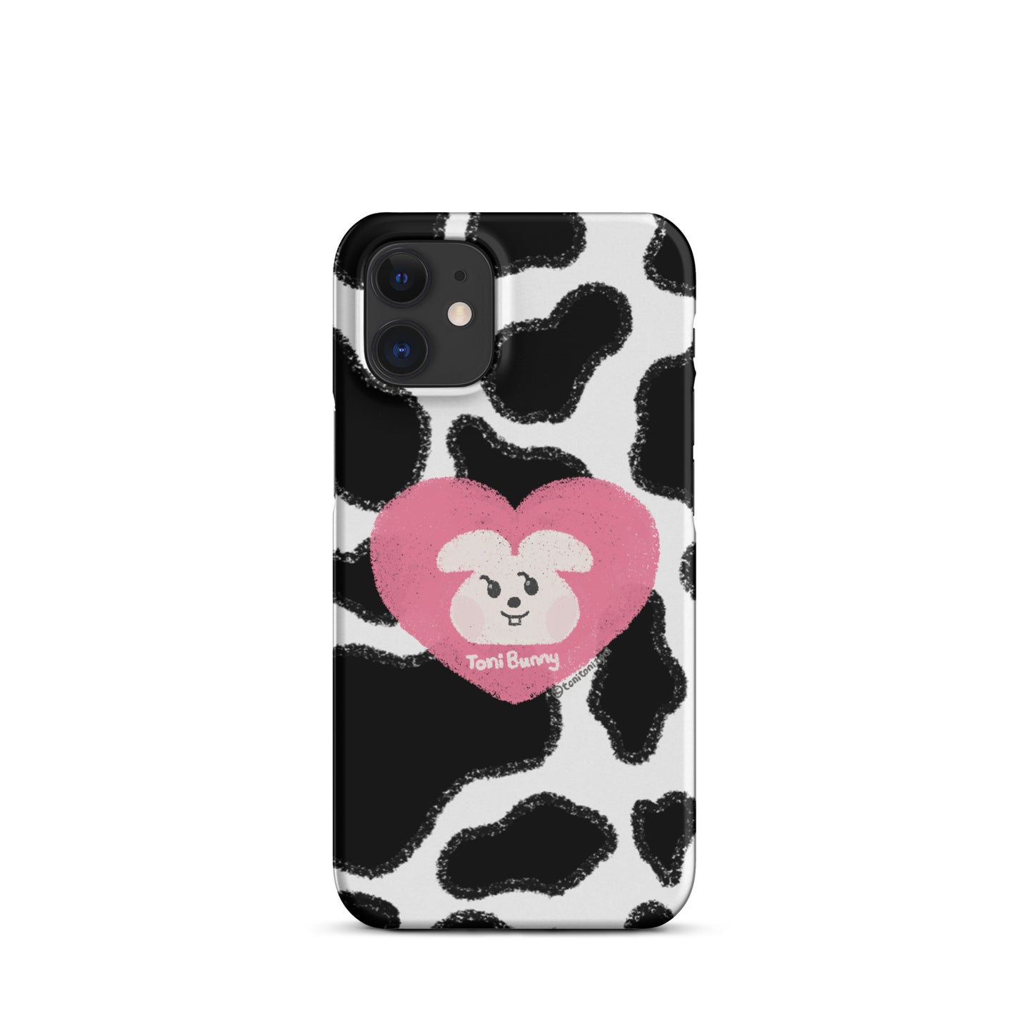 π ToniBunny Pink Heart Logo Cow Print Edition iPhone Snap Case π