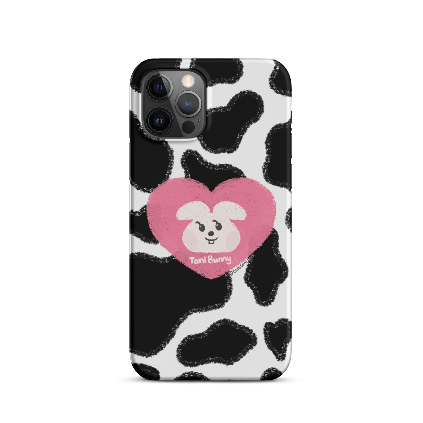 π ToniBunny Pink Heart Logo Cow Print Edition iPhone Snap Case π