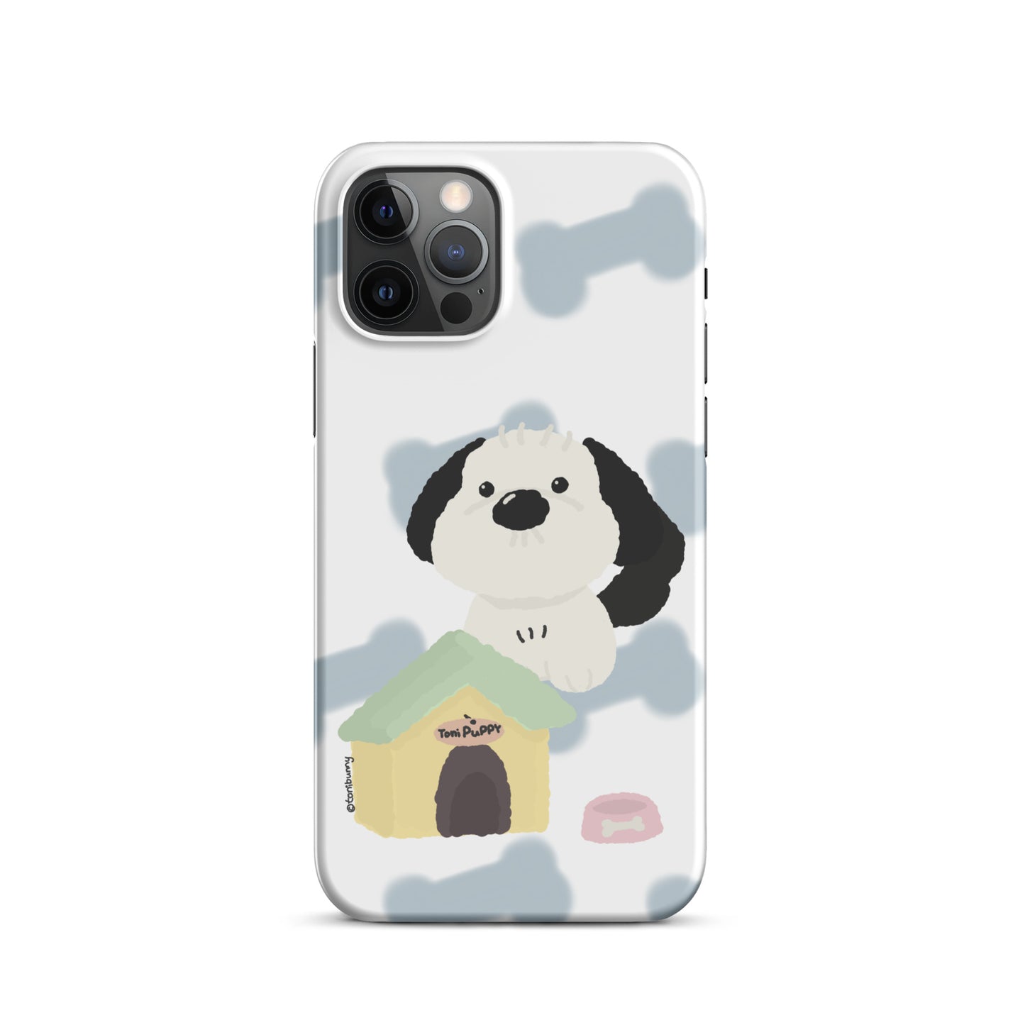 🐾 Blue Pattern ToniPuppy iPhone Snap Case 🐾
