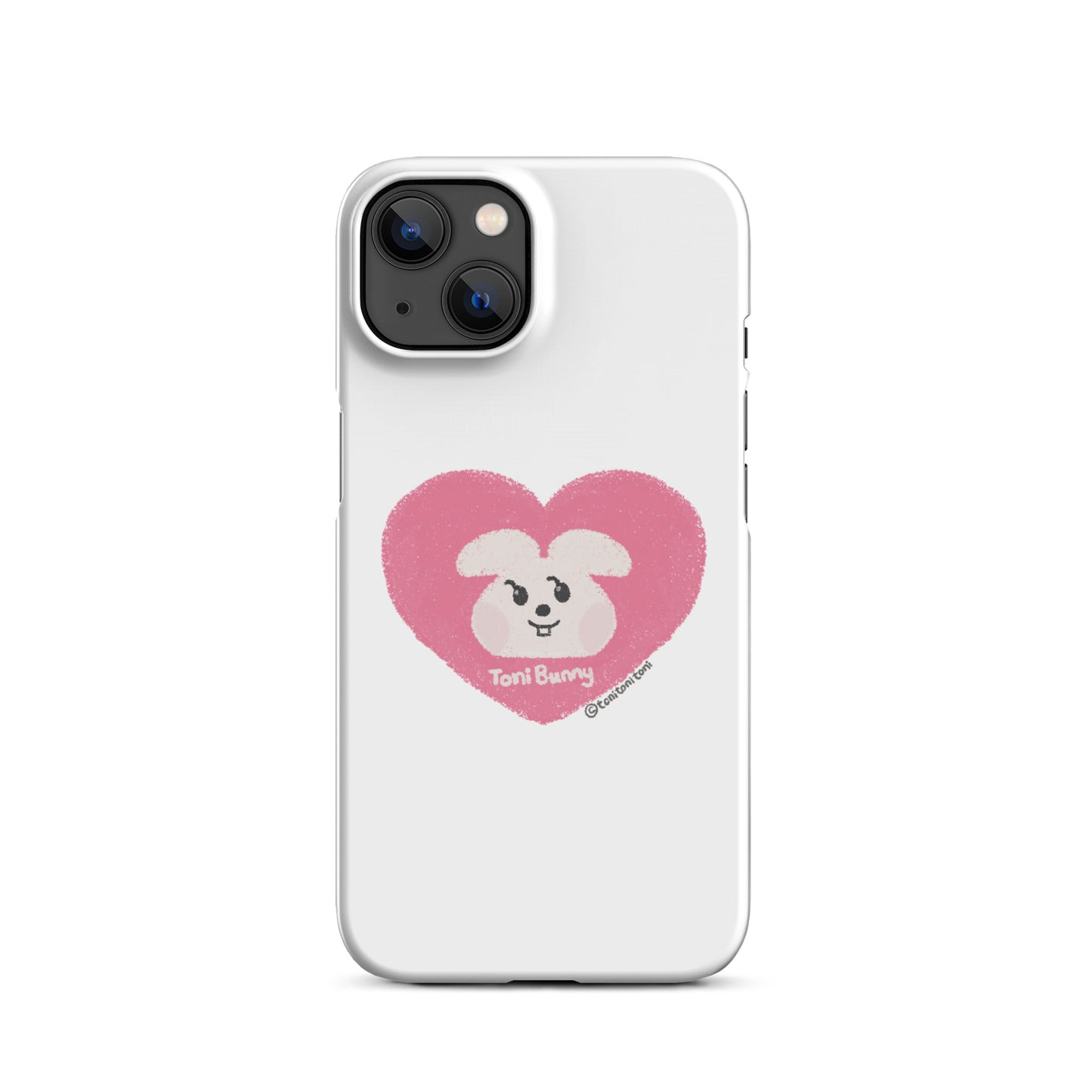π ToniBunny Pink Heart iPhone Snap Case π