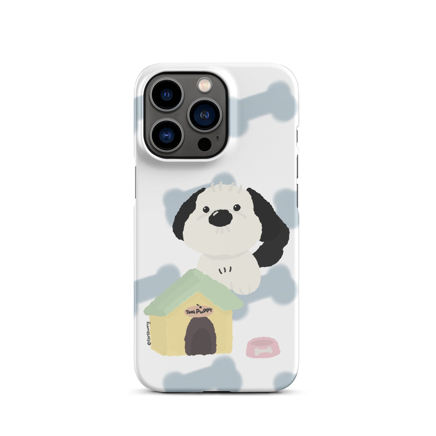 🐾 Blue Pattern ToniPuppy iPhone Snap Case 🐾