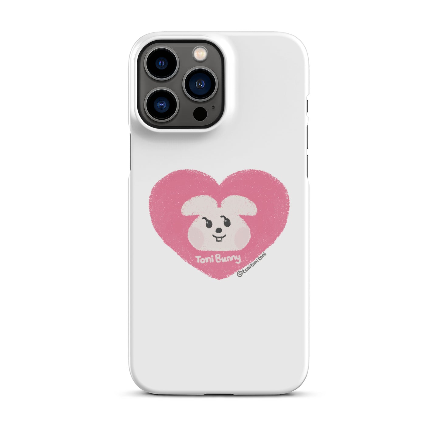 π ToniBunny Pink Heart iPhone Snap Case π