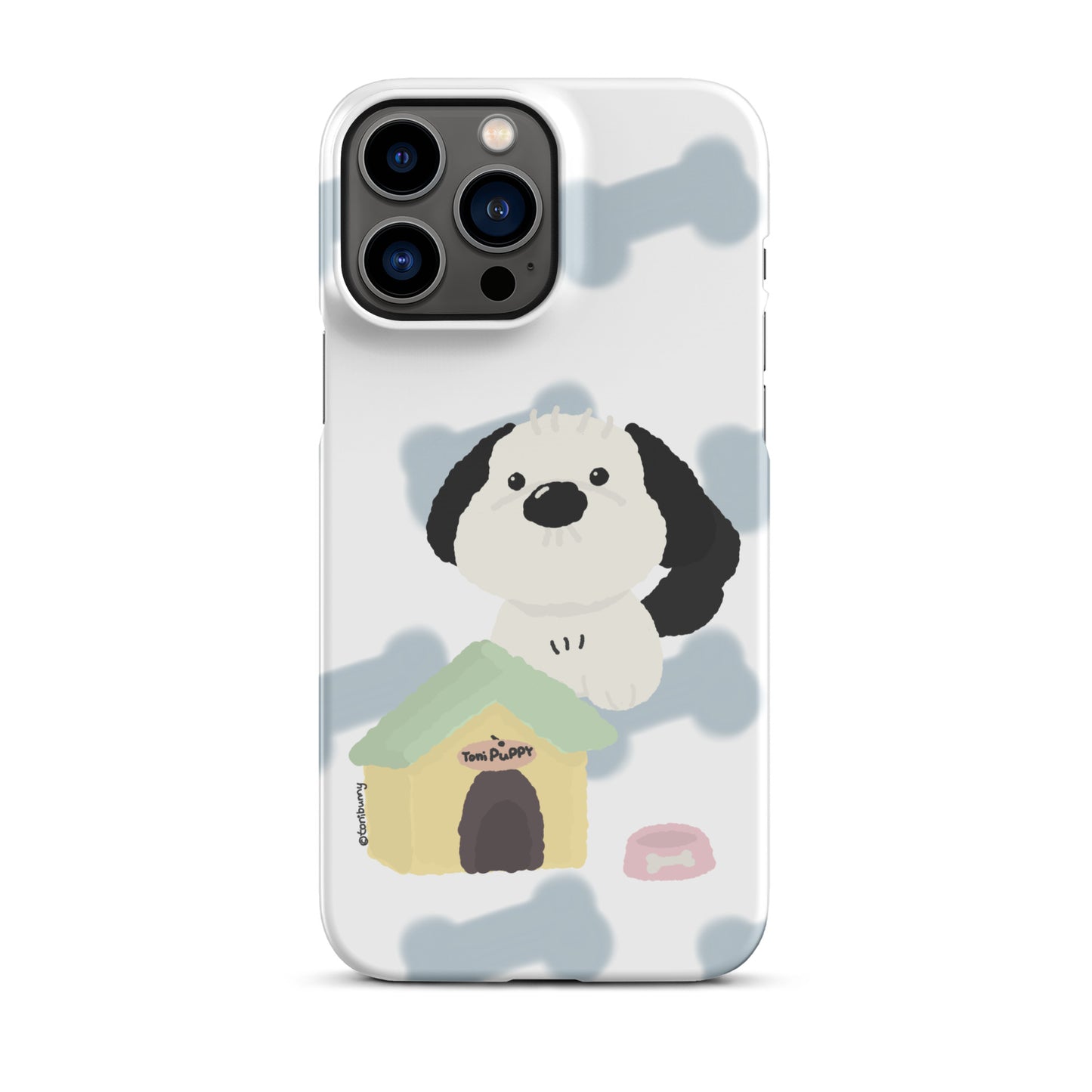 🐾 Blue Pattern ToniPuppy iPhone Snap Case 🐾