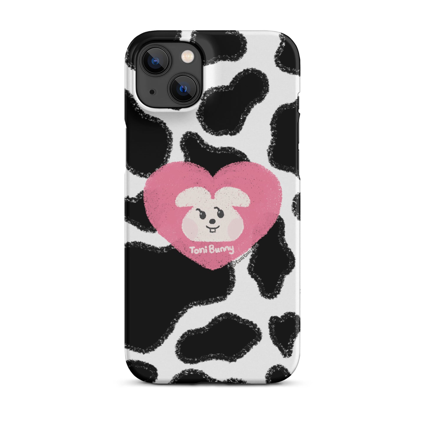 π ToniBunny Pink Heart Logo Cow Print Edition iPhone Snap Case π