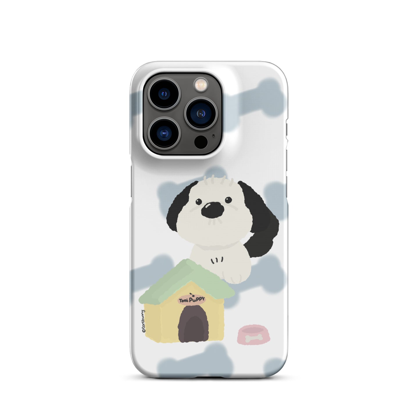 🐾 Blue Pattern ToniPuppy iPhone Snap Case 🐾