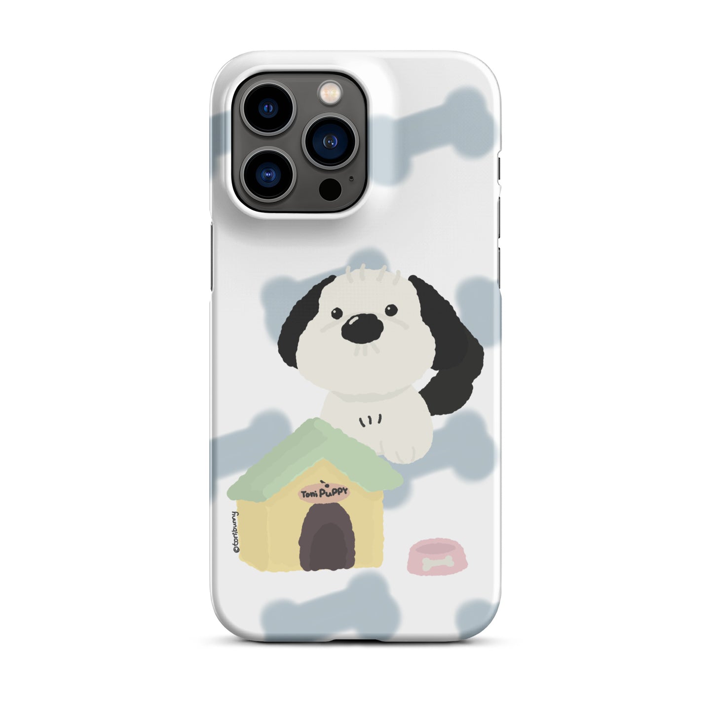 🐾 Blue Pattern ToniPuppy iPhone Snap Case 🐾