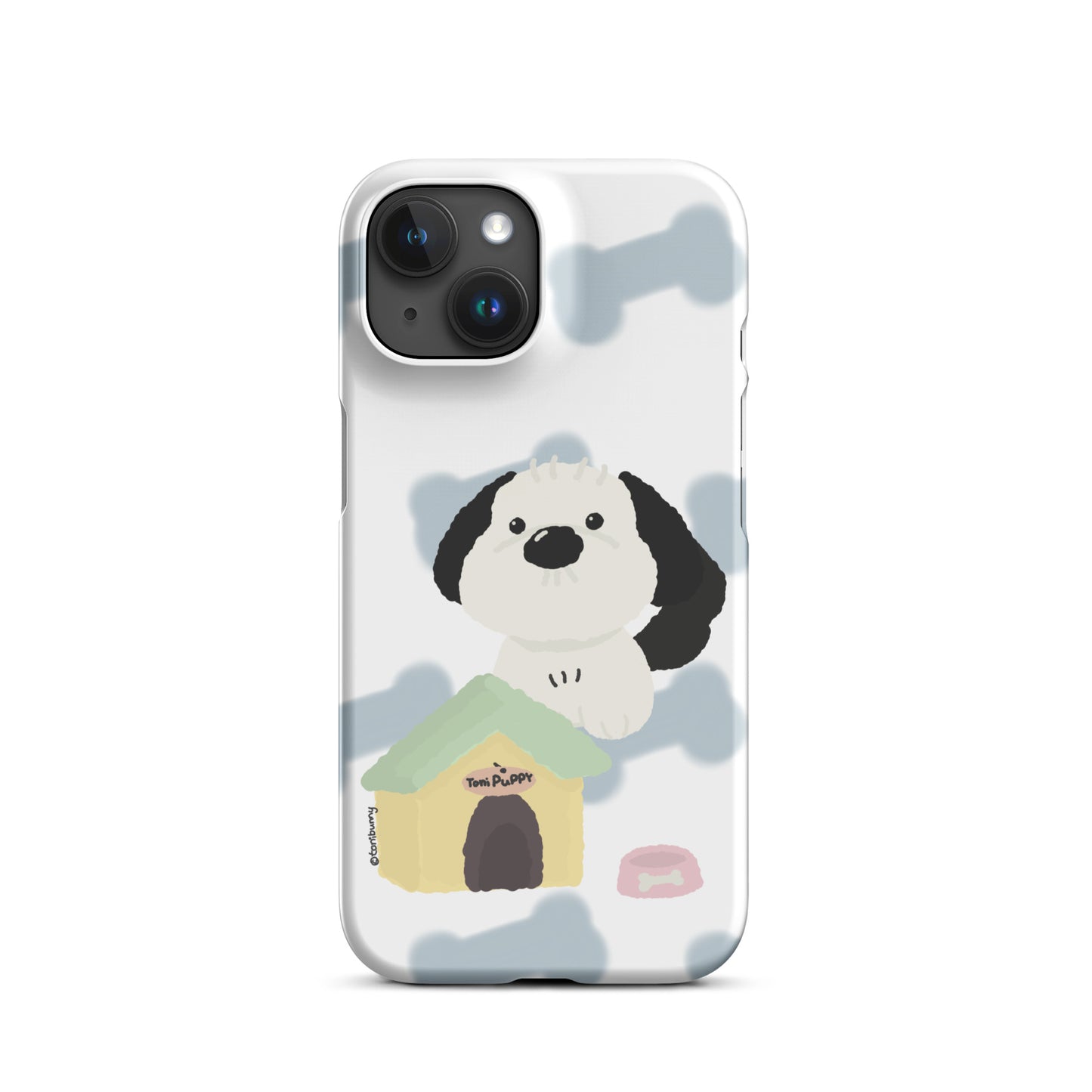 🐾 Blue Pattern ToniPuppy iPhone Snap Case 🐾