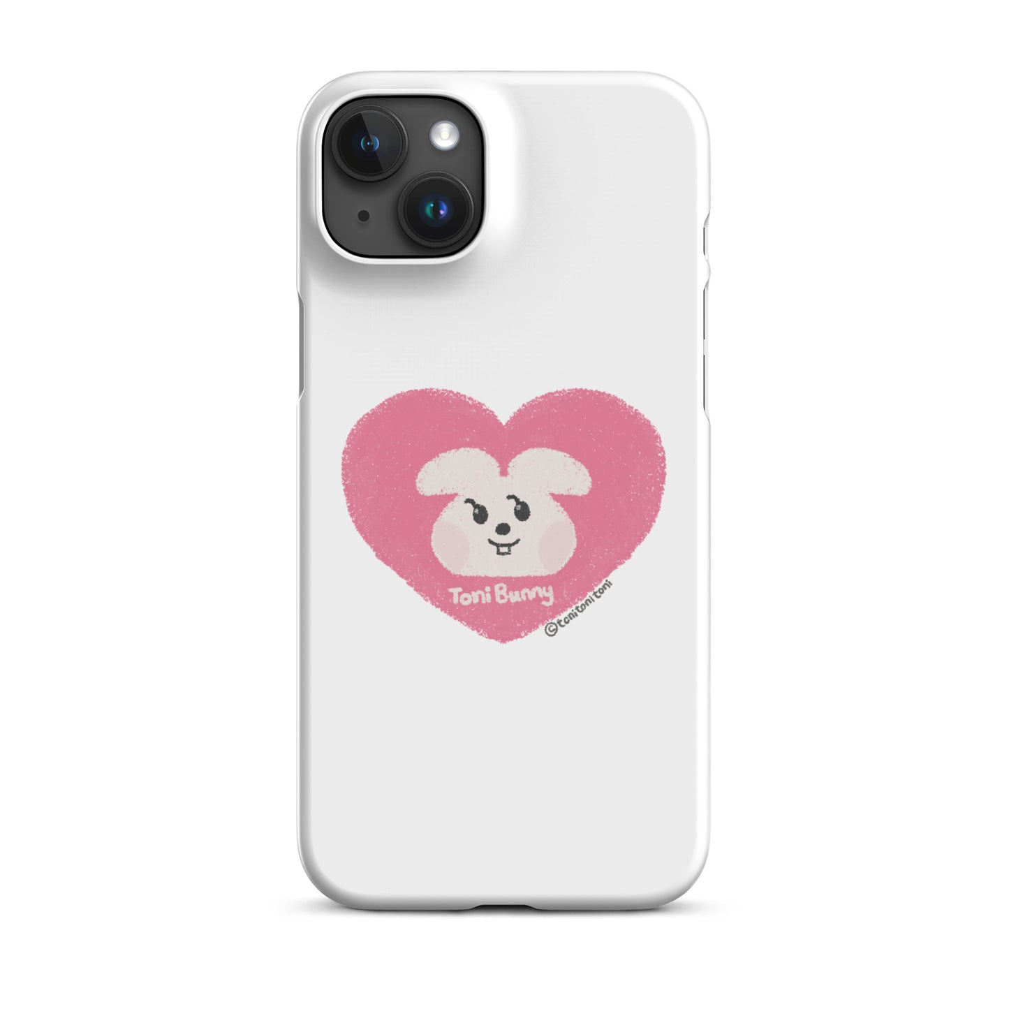 π ToniBunny Pink Heart iPhone Snap Case π