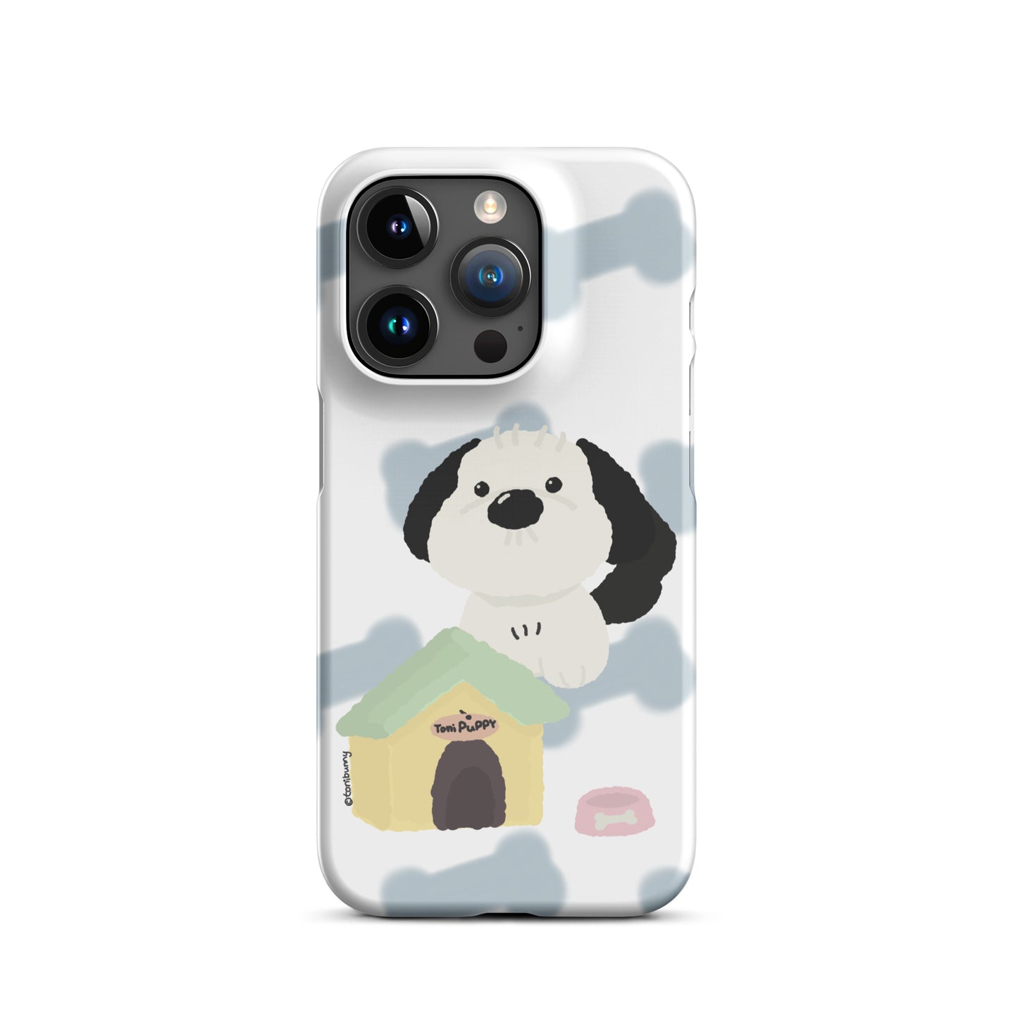 🐾 Blue Pattern ToniPuppy iPhone Snap Case 🐾