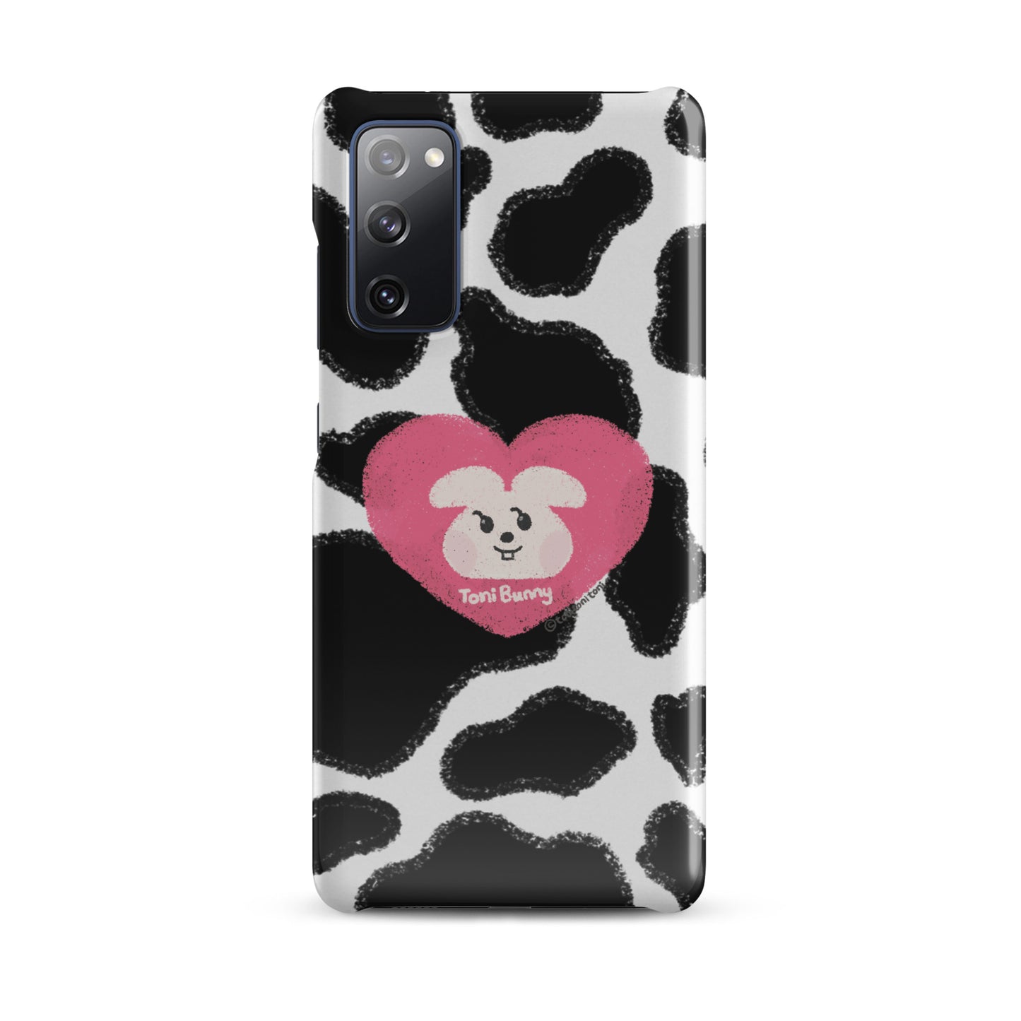 π ToniBunny Pink Heart Logo Cow Print Edition Samsung Snap Case π