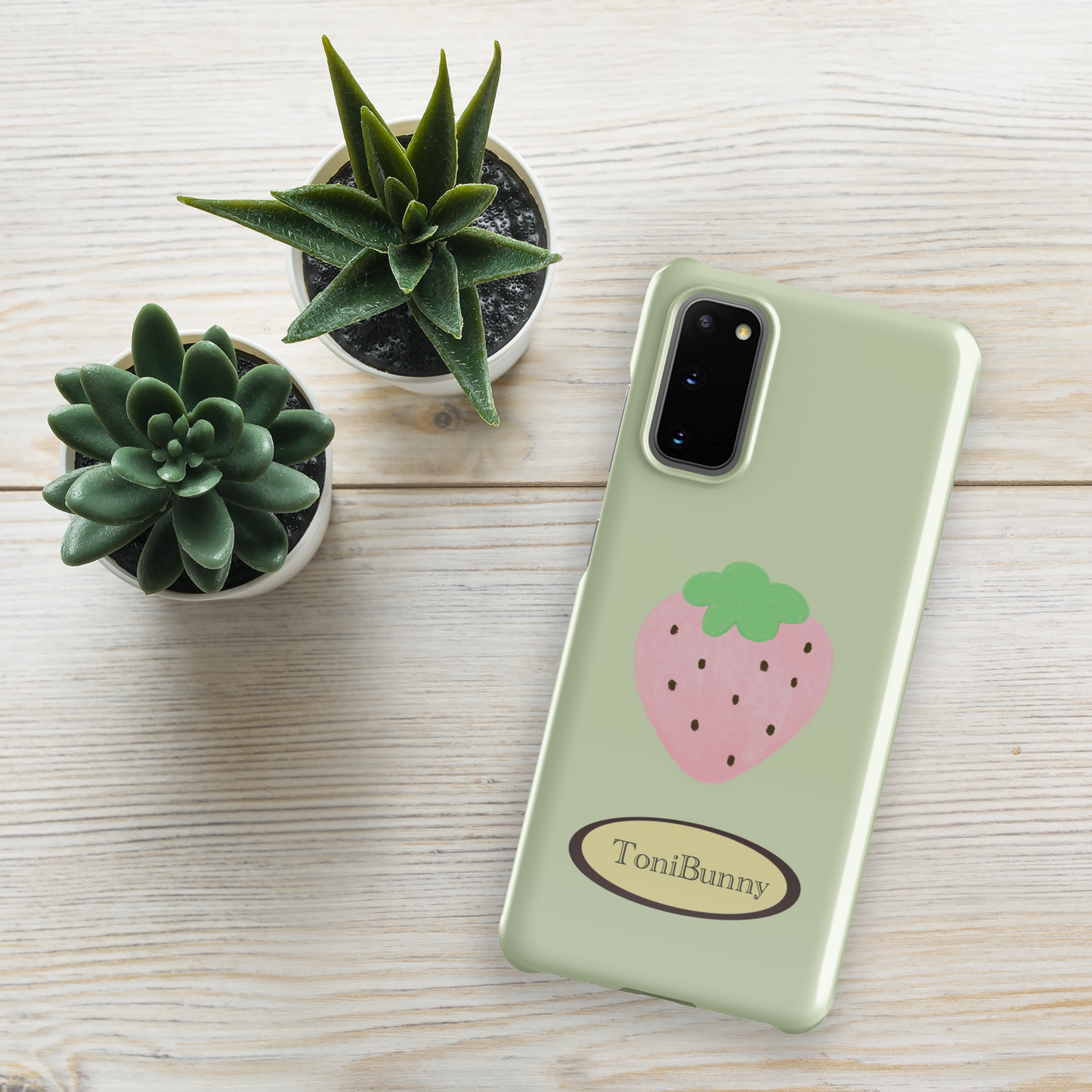 π Green Strawberry Samsung Snap Case π