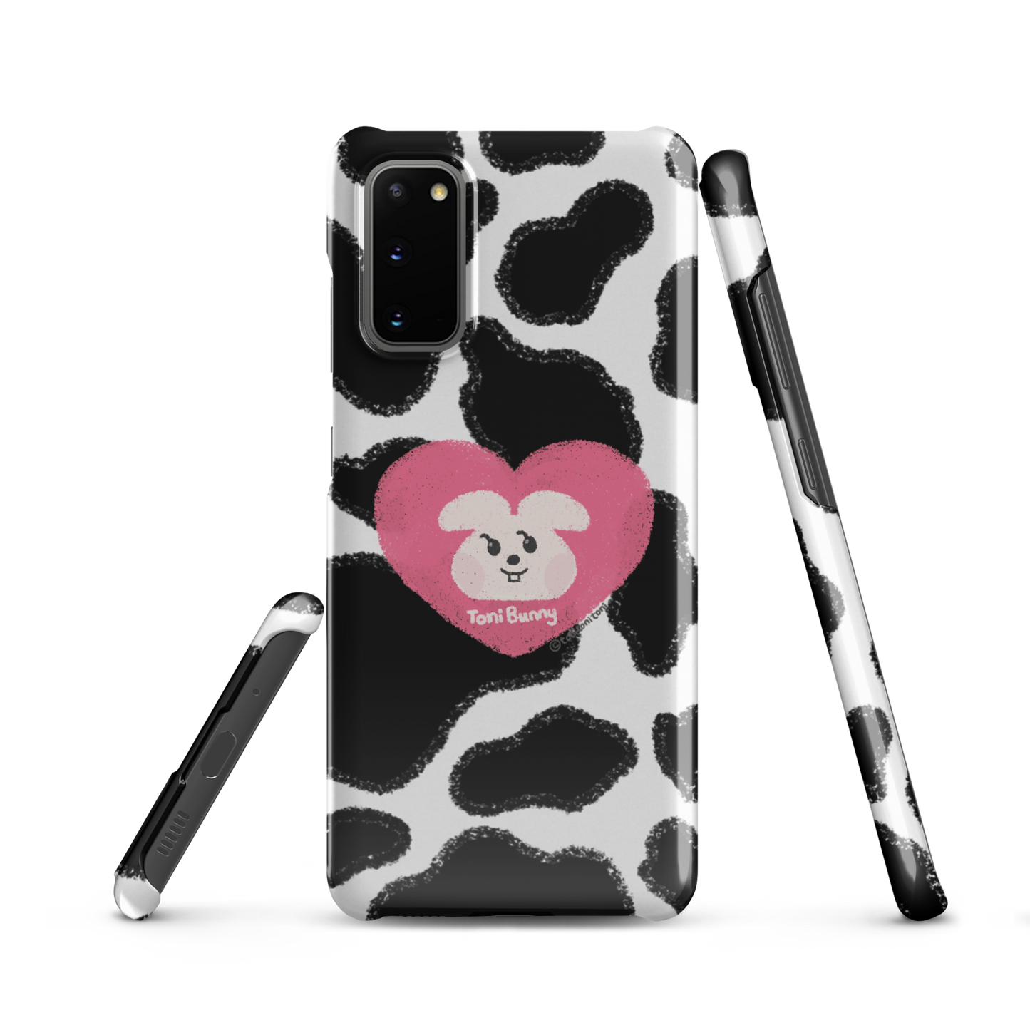 π ToniBunny Pink Heart Logo Cow Print Edition Samsung Snap Case π