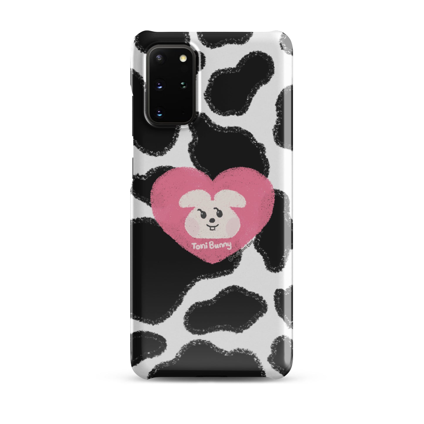 π ToniBunny Pink Heart Logo Cow Print Edition Samsung Snap Case π
