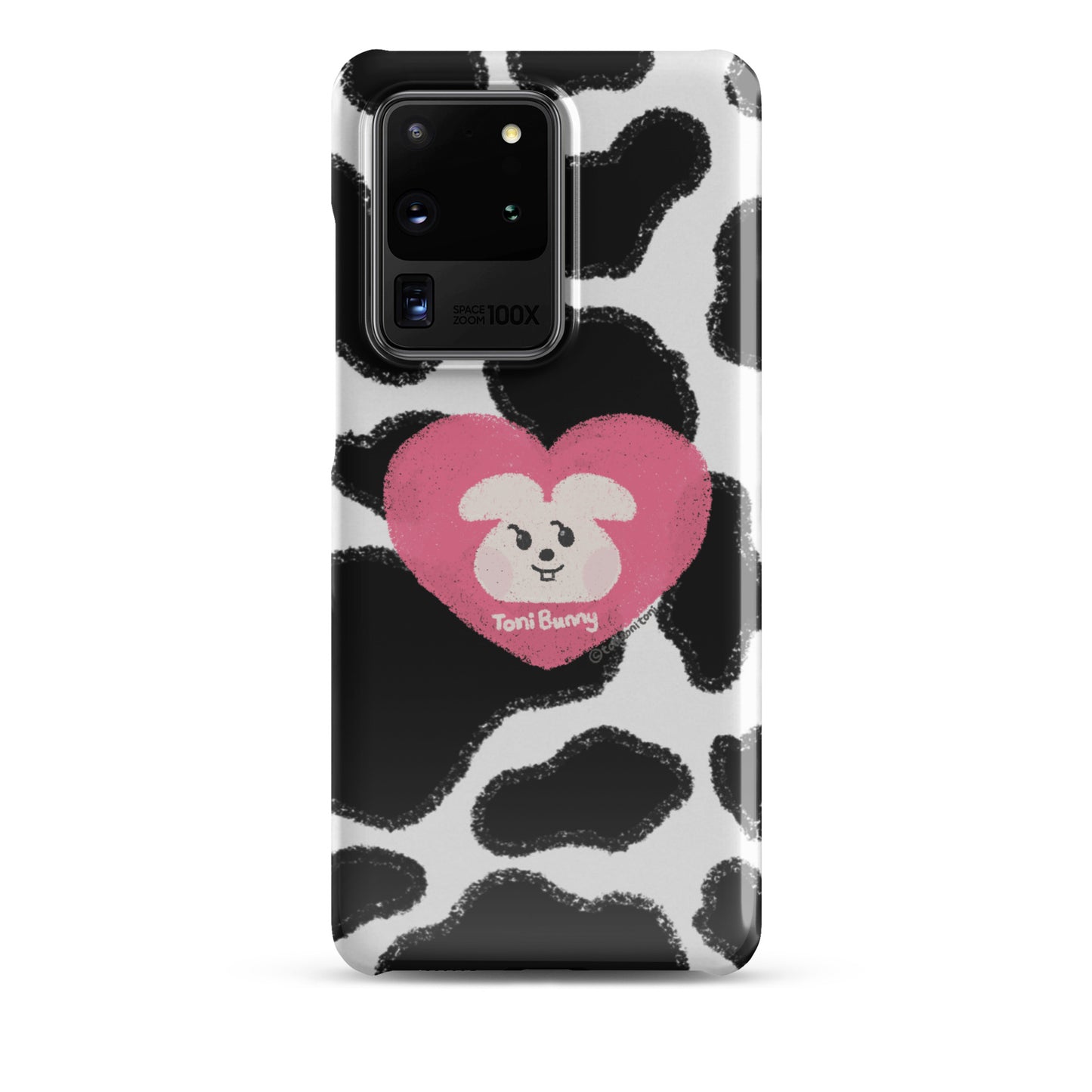 π ToniBunny Pink Heart Logo Cow Print Edition Samsung Snap Case π