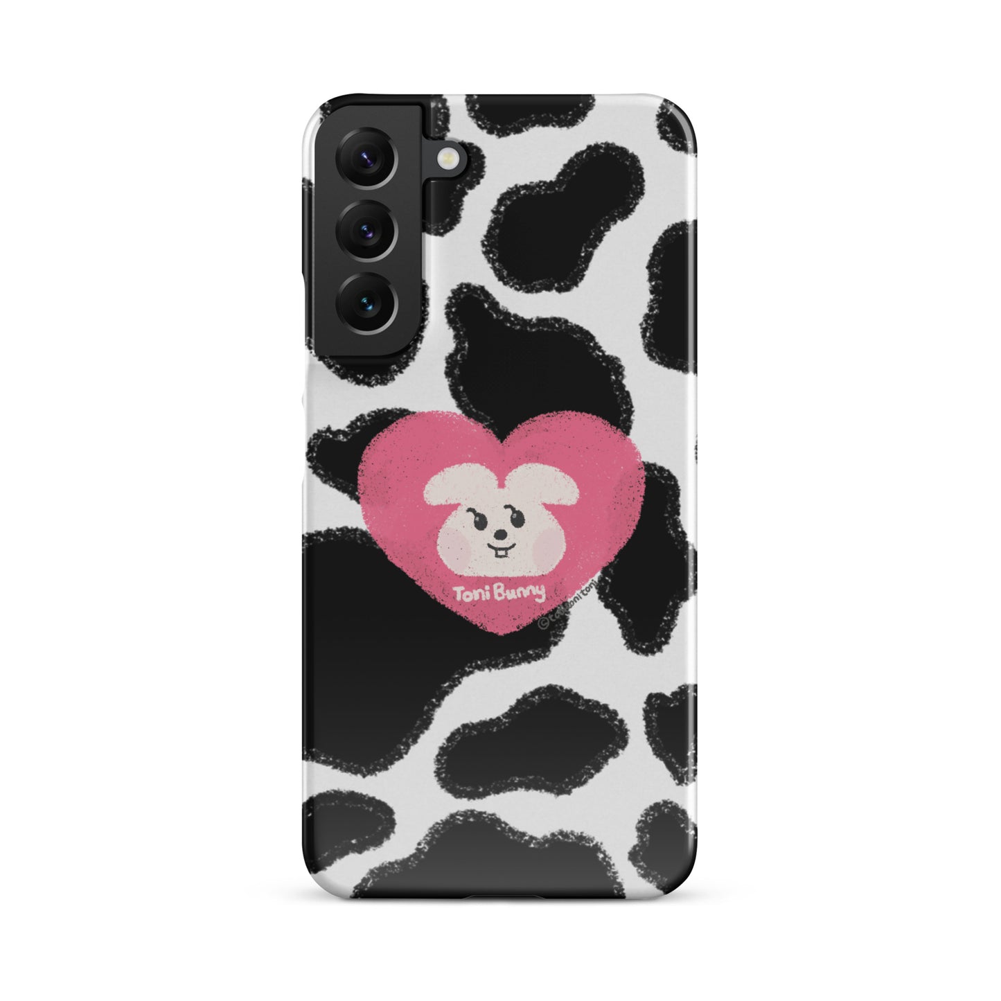 π ToniBunny Pink Heart Logo Cow Print Edition Samsung Snap Case π