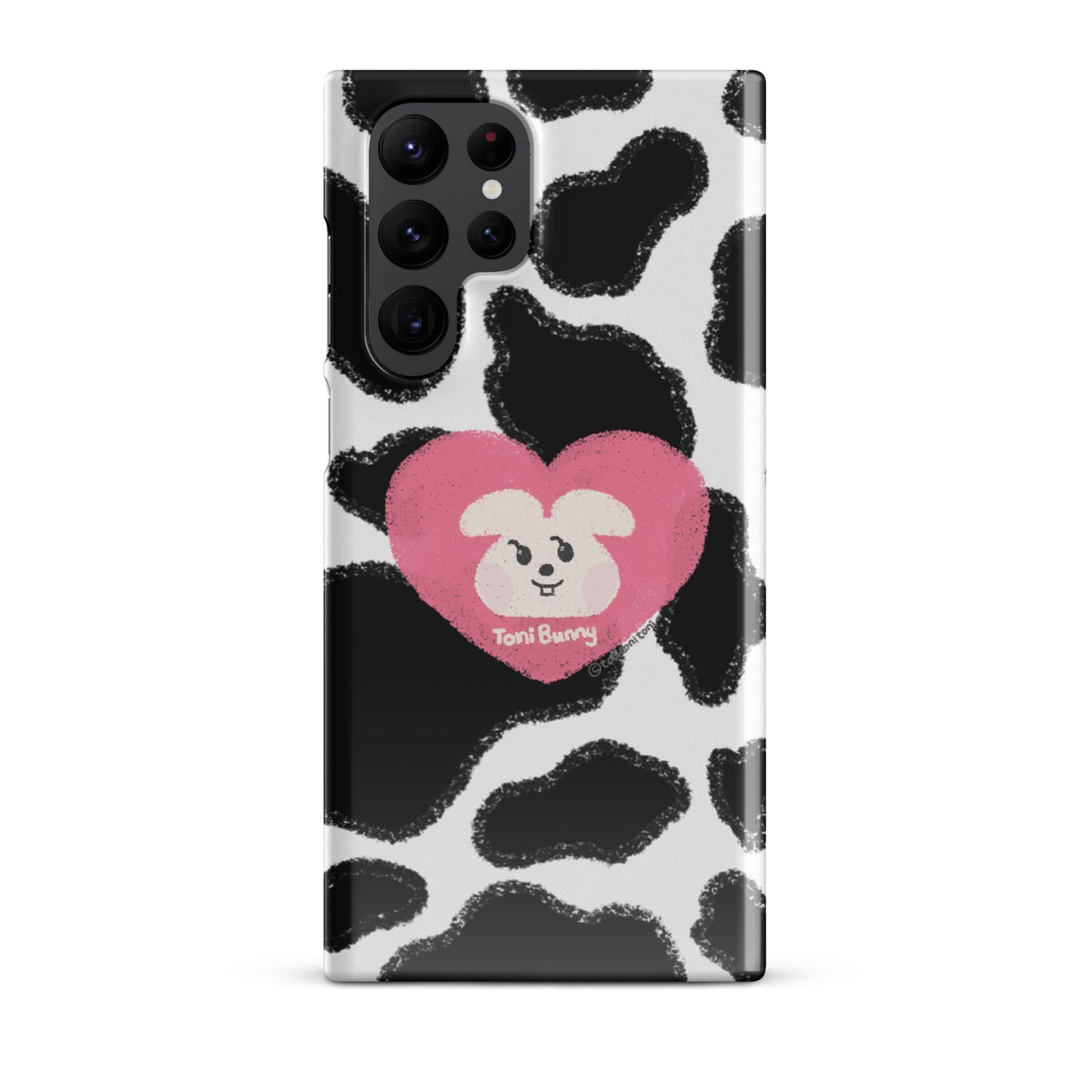 π ToniBunny Pink Heart Logo Cow Print Edition Samsung Snap Case π
