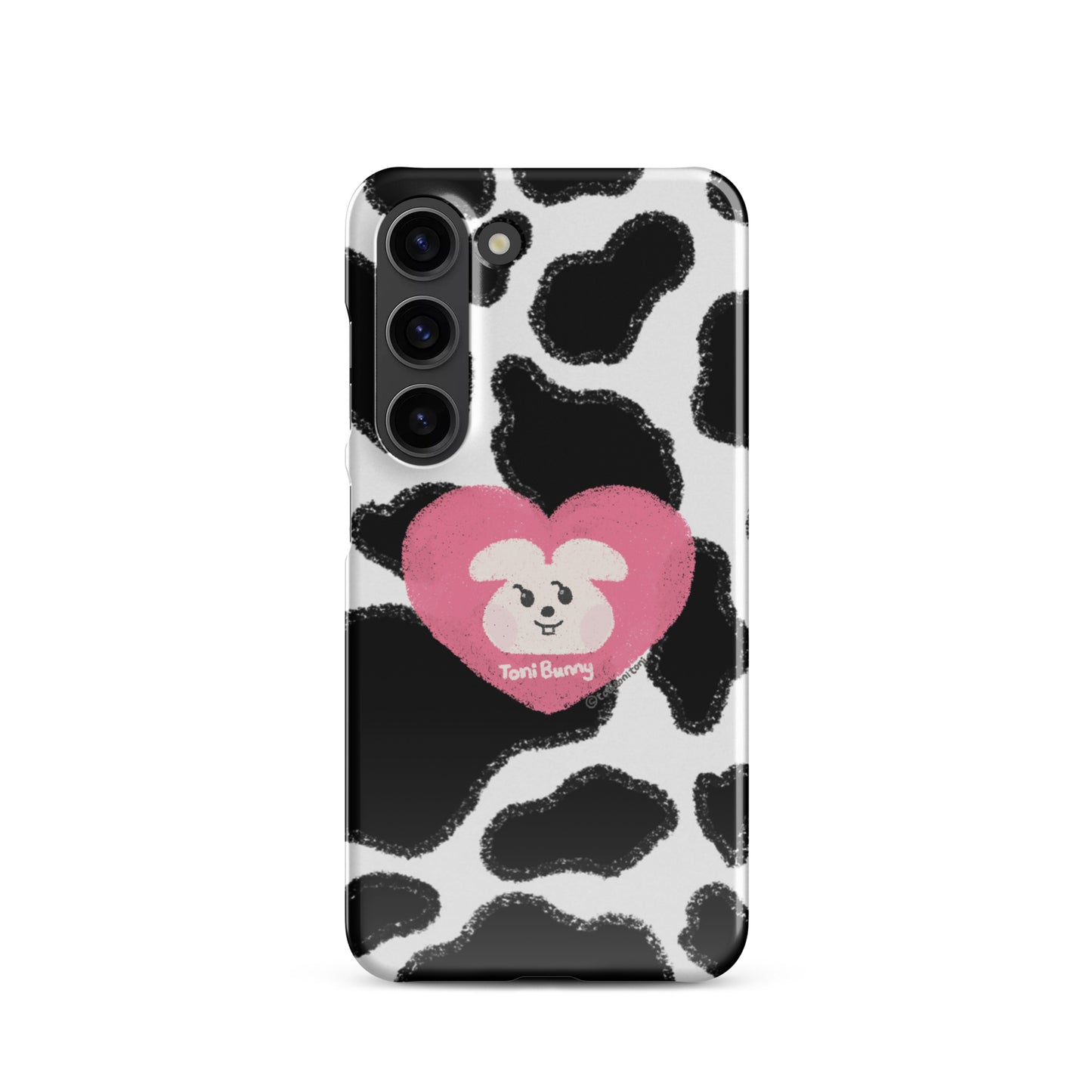 π ToniBunny Pink Heart Logo Cow Print Edition Samsung Snap Case π