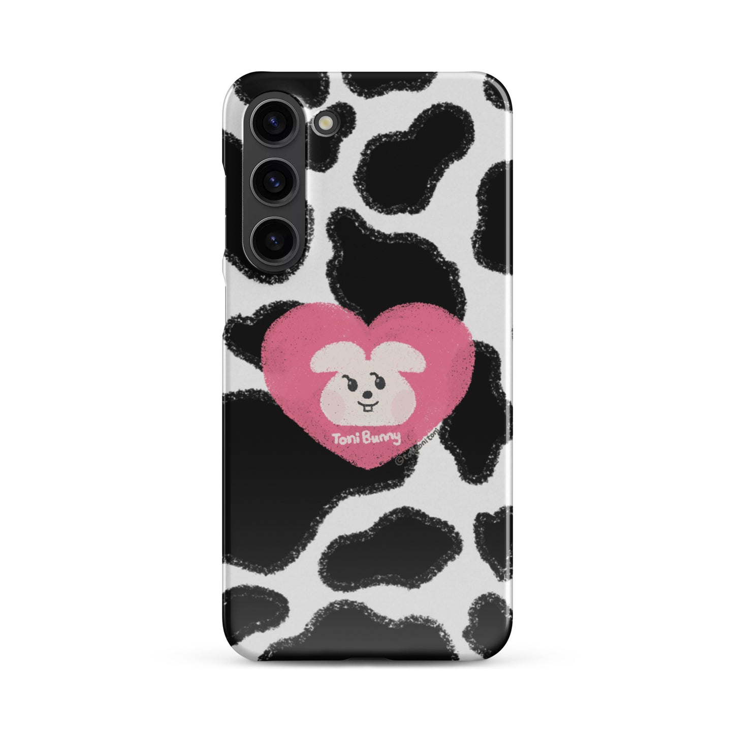 π ToniBunny Pink Heart Logo Cow Print Edition Samsung Snap Case π