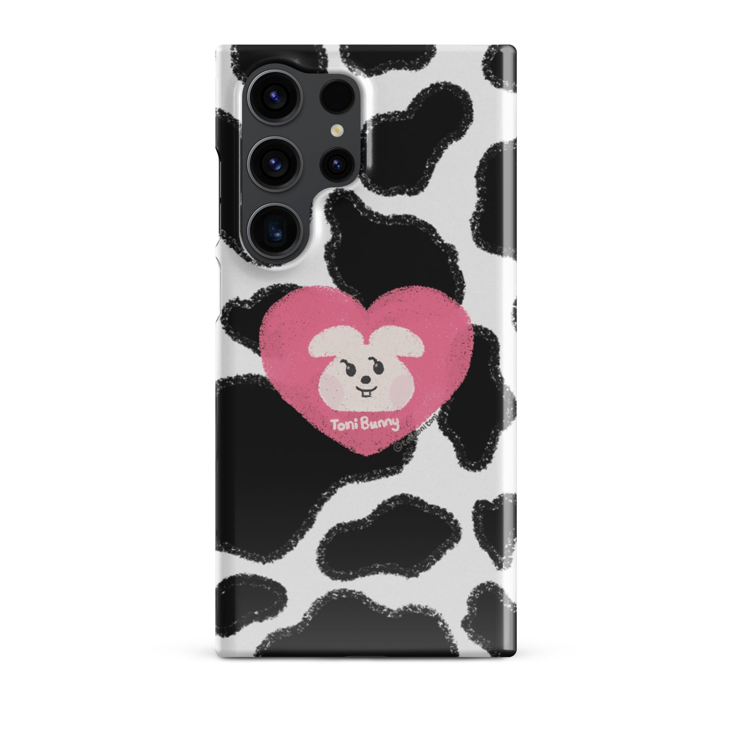 π ToniBunny Pink Heart Logo Cow Print Edition Samsung Snap Case π