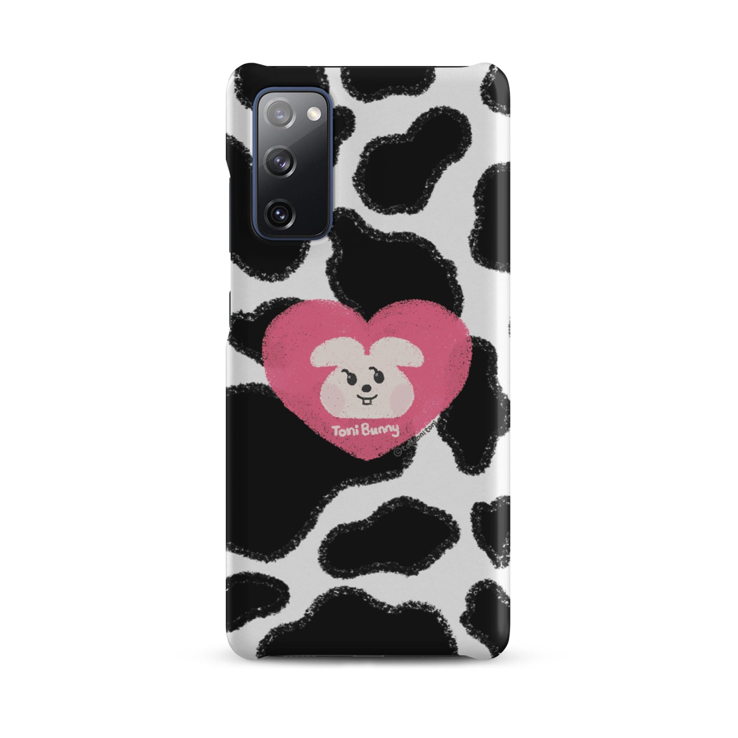 π ToniBunny Pink Heart Logo Cow Print Edition Samsung Snap Case π