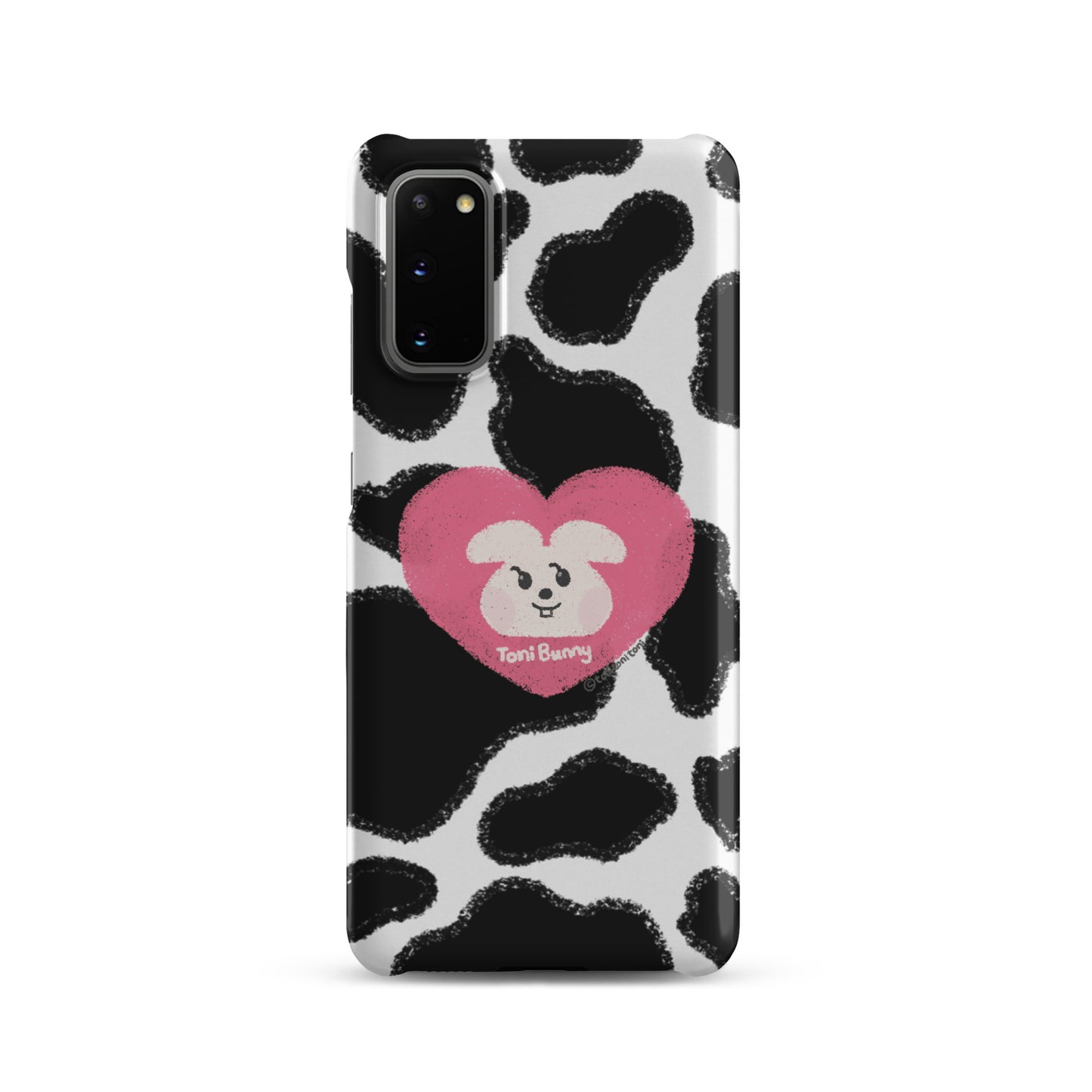 π ToniBunny Pink Heart Logo Cow Print Edition Samsung Snap Case π