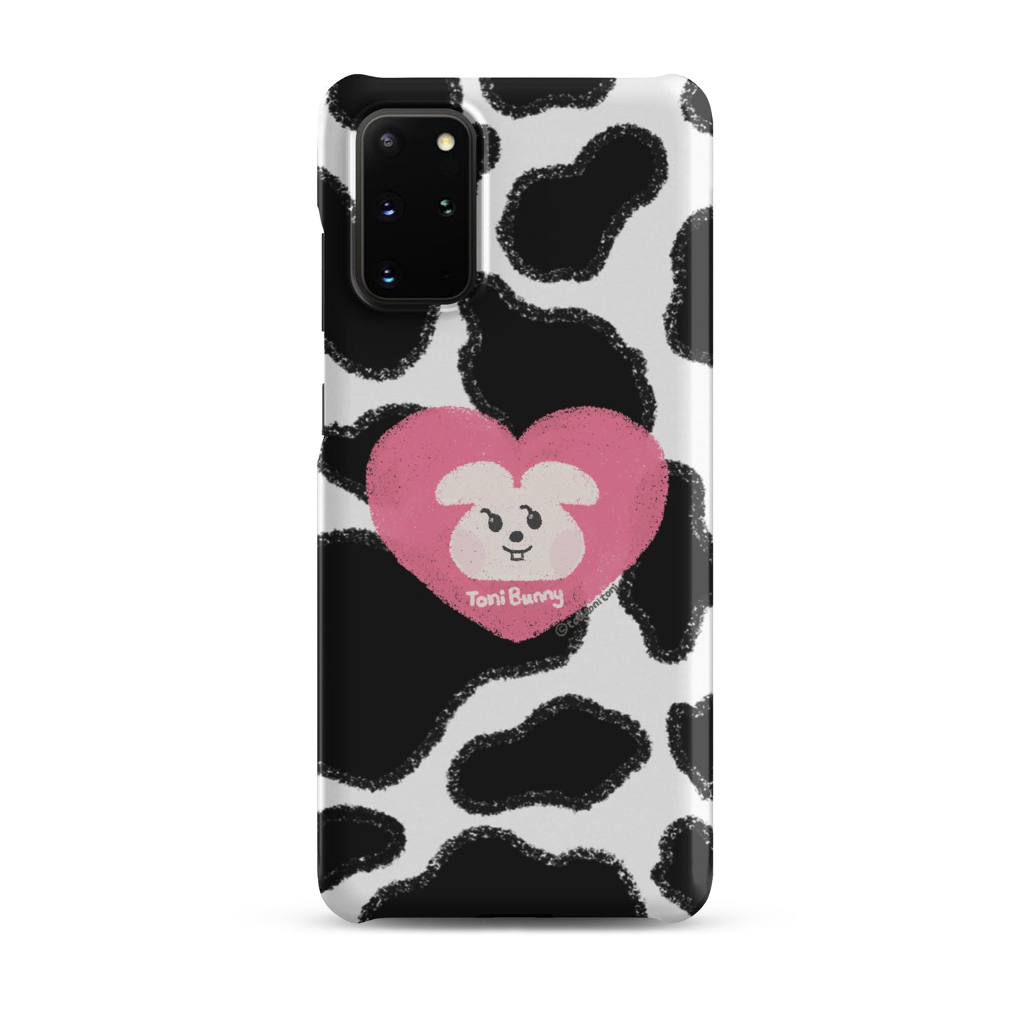 π ToniBunny Pink Heart Logo Cow Print Edition Samsung Snap Case π