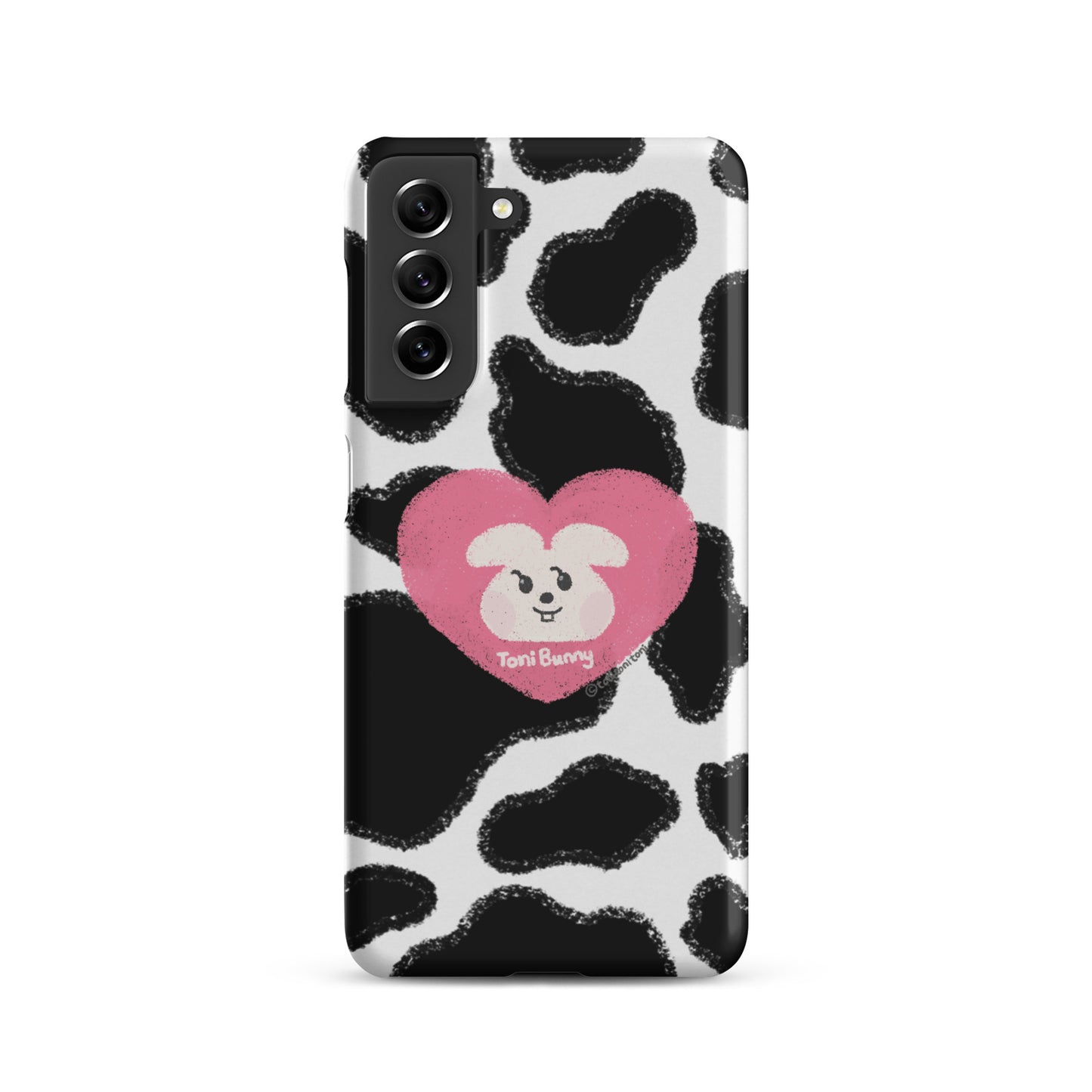 π ToniBunny Pink Heart Logo Cow Print Edition Samsung Snap Case π