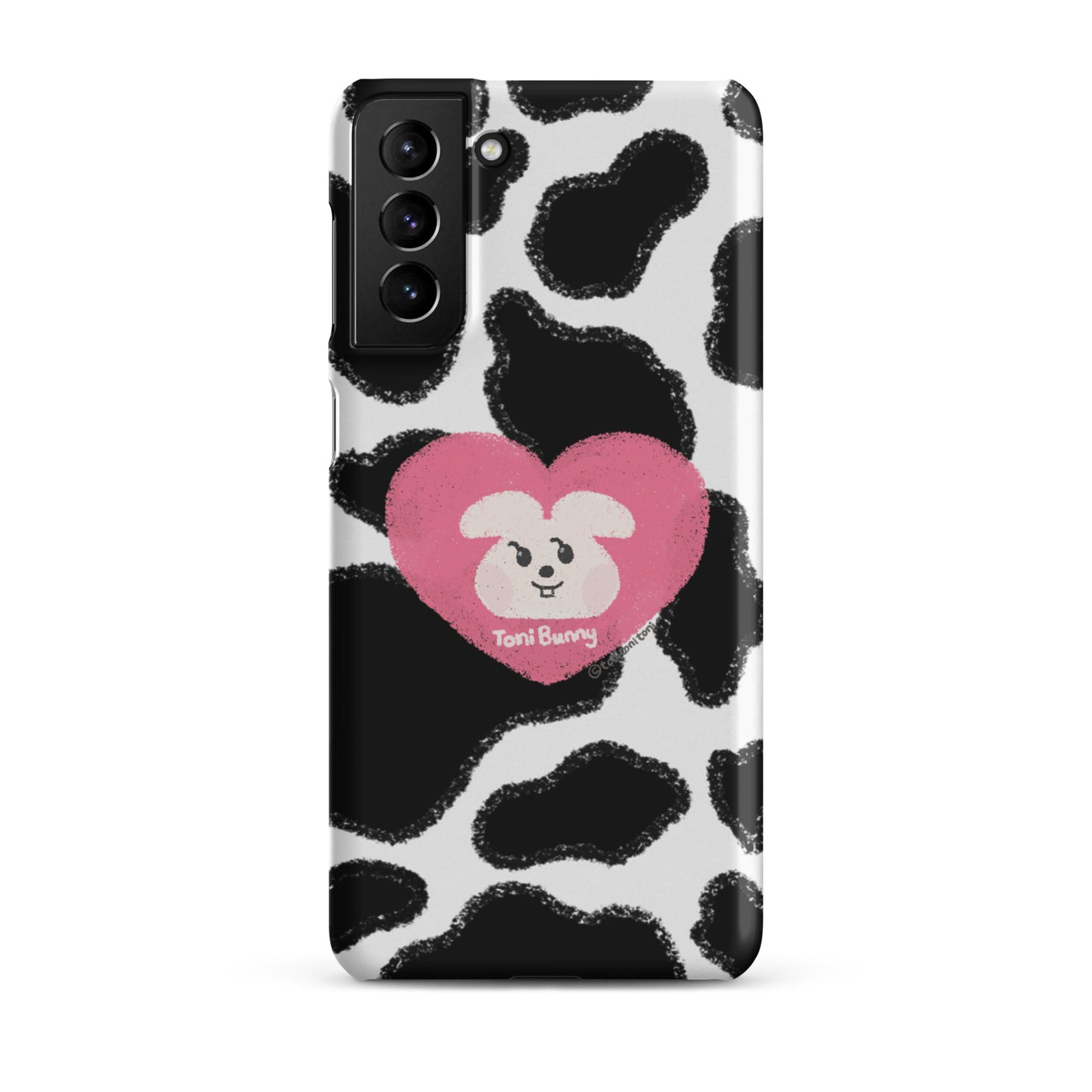 π ToniBunny Pink Heart Logo Cow Print Edition Samsung Snap Case π
